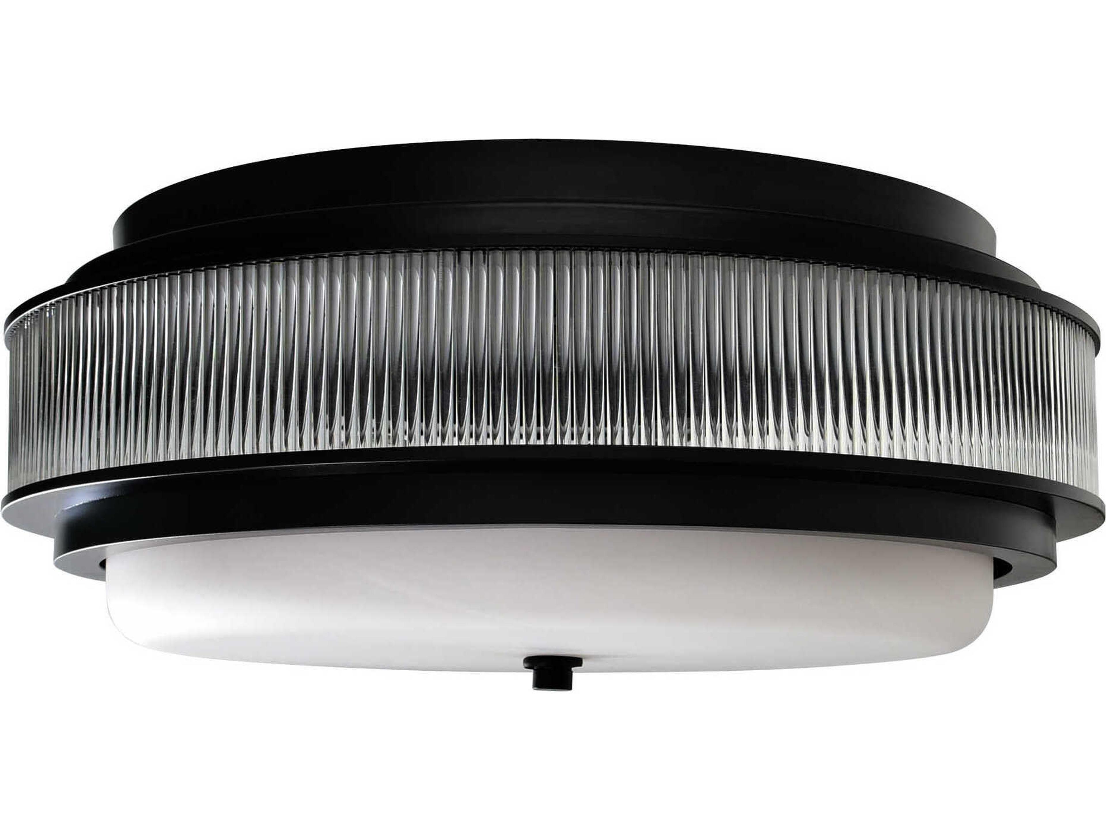 CWI Lighting Valdivia 4-Light Black Flush Mount