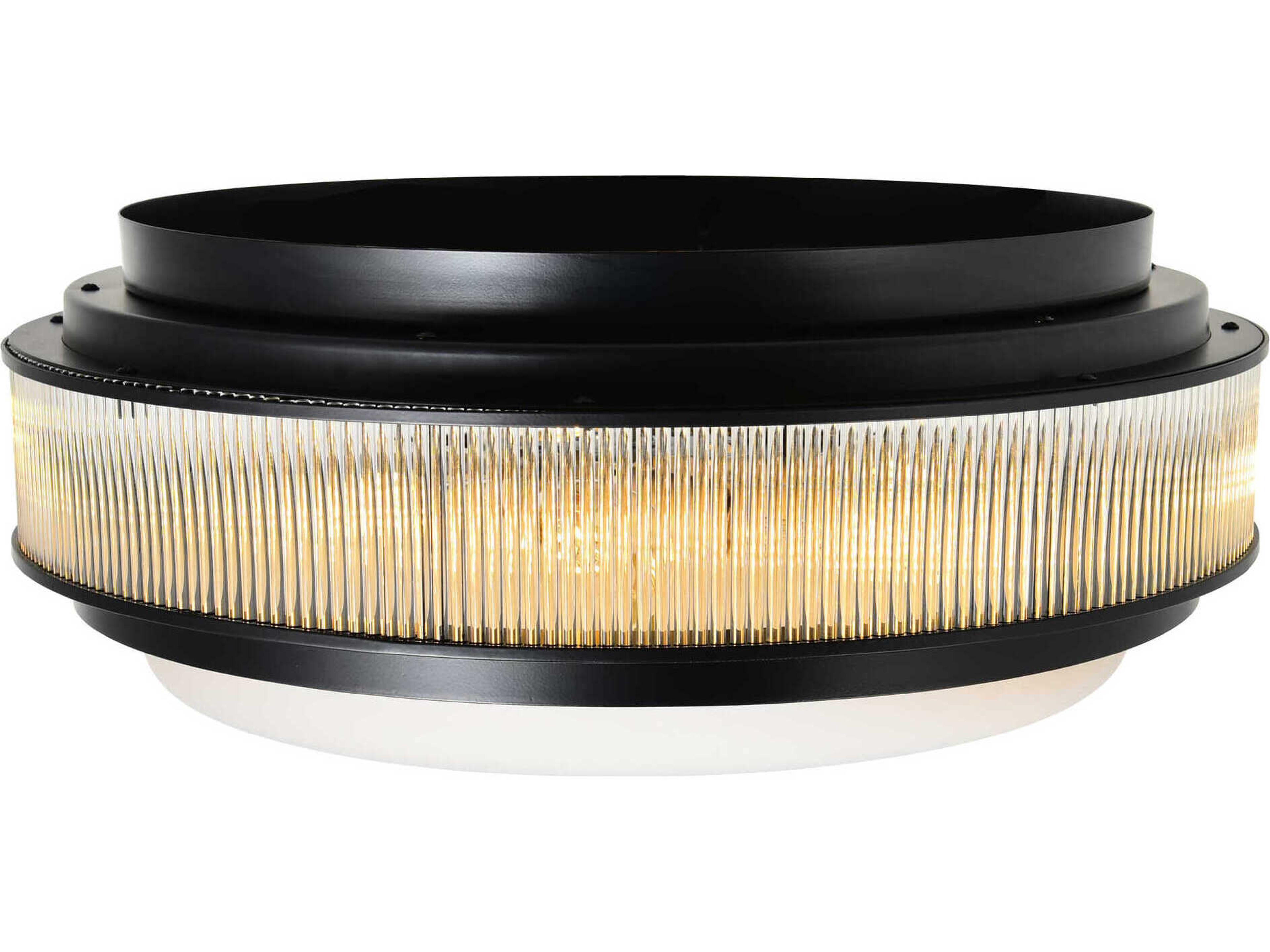 CWI Lighting Valdivia 4-Light Black Flush Mount