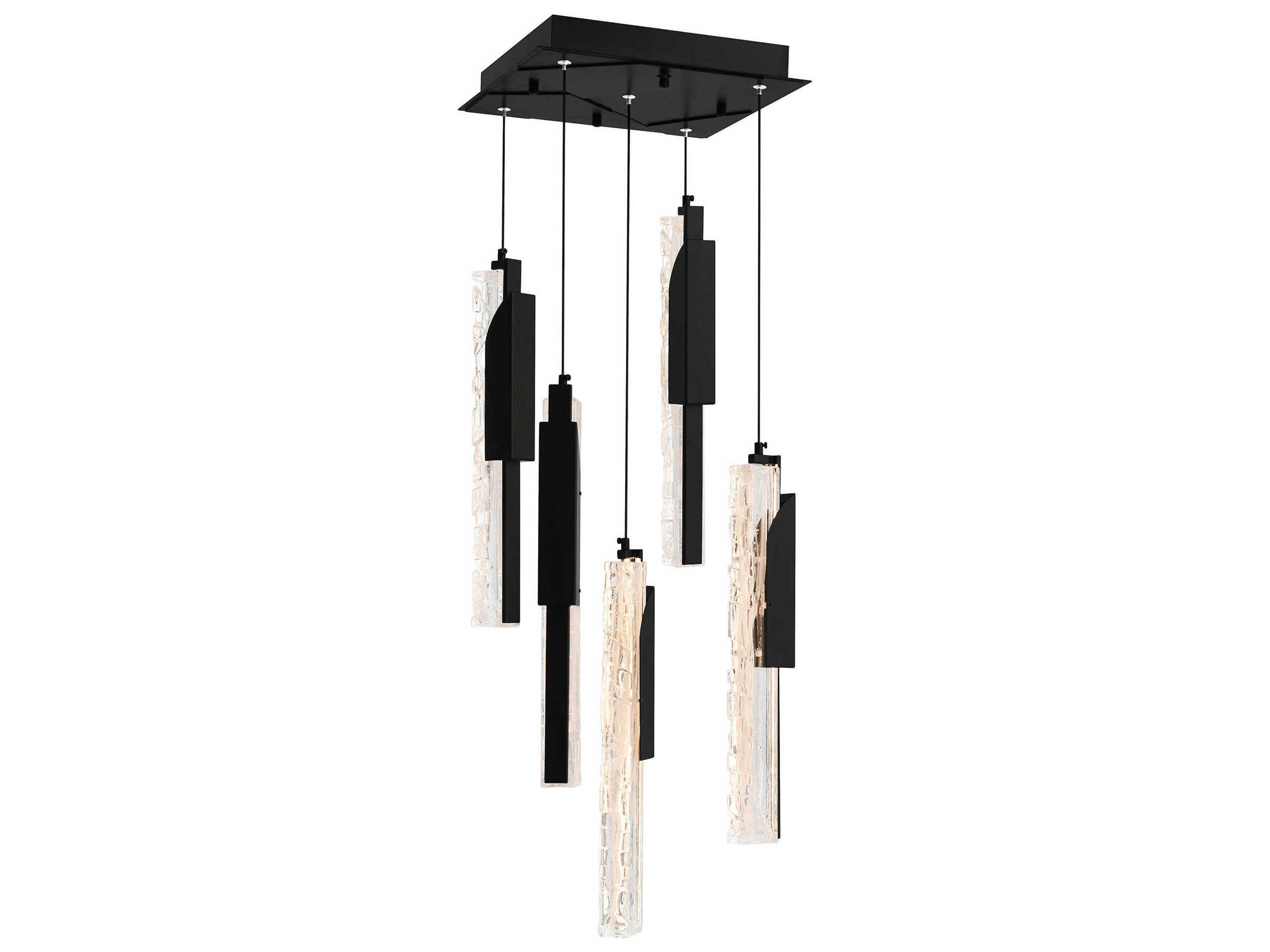 CWI Lighting Valira Black Linear Mini Pendant