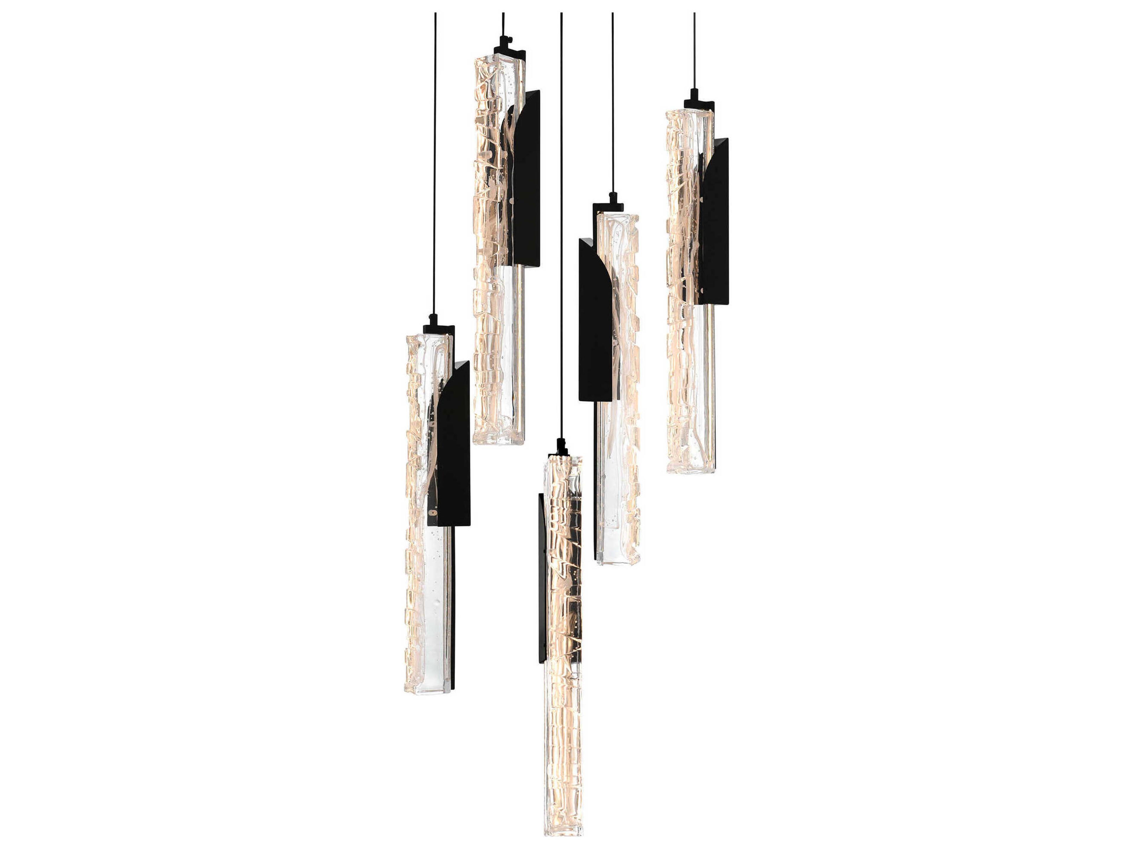CWI Lighting Valira Black Linear Mini Pendant