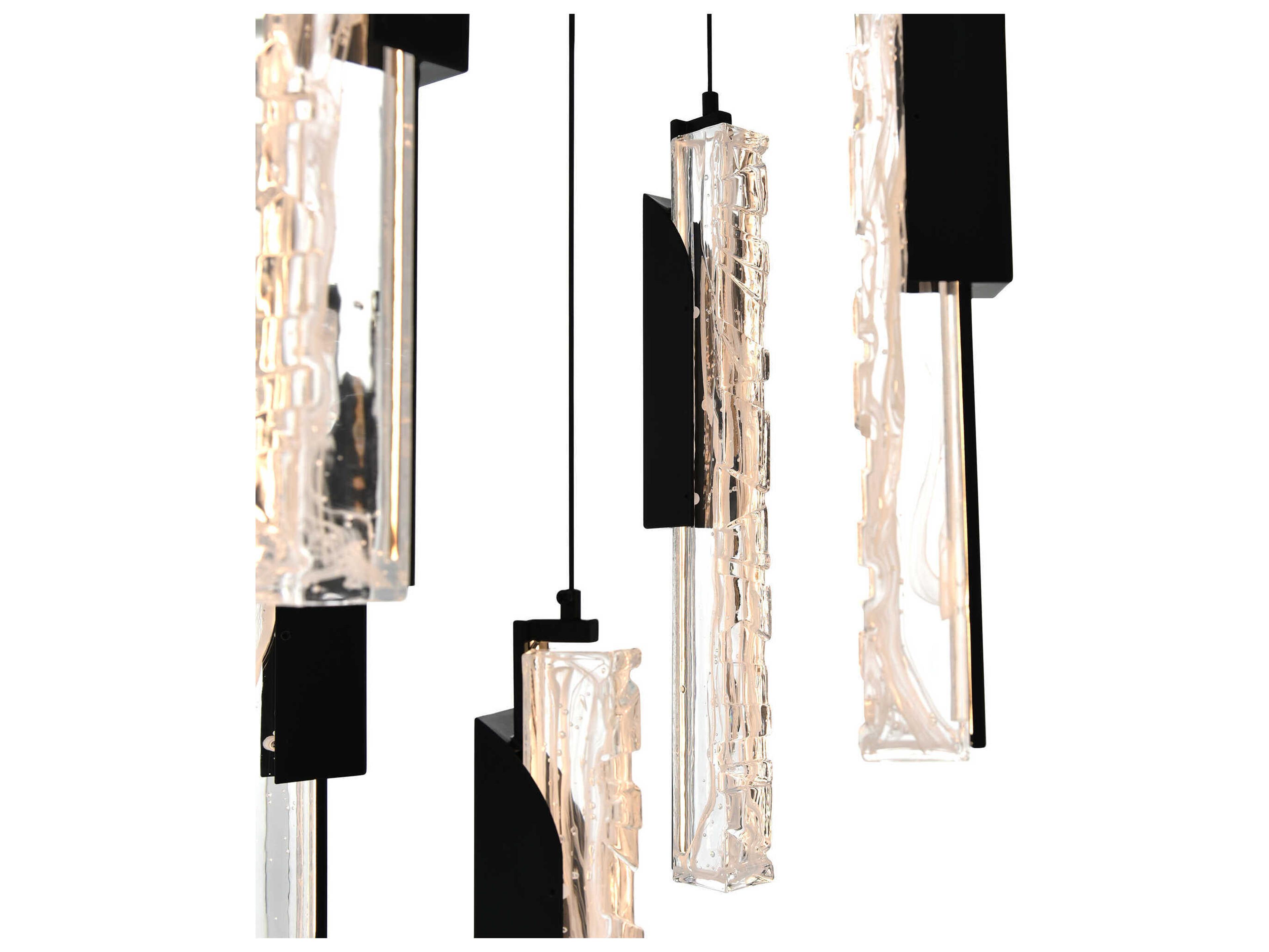 CWI Lighting Valira Black Linear Mini Pendant