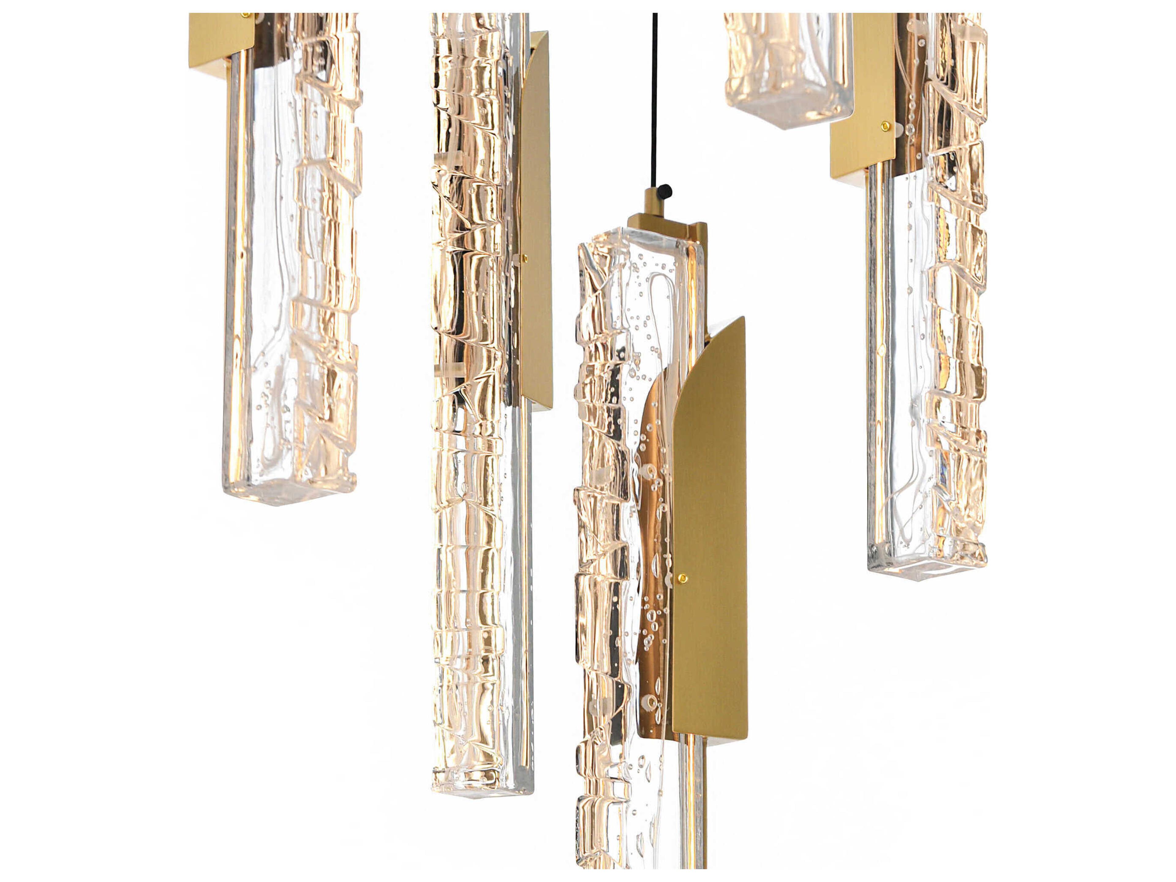 CWI Lighting Valira Brass Linear Mini Pendant