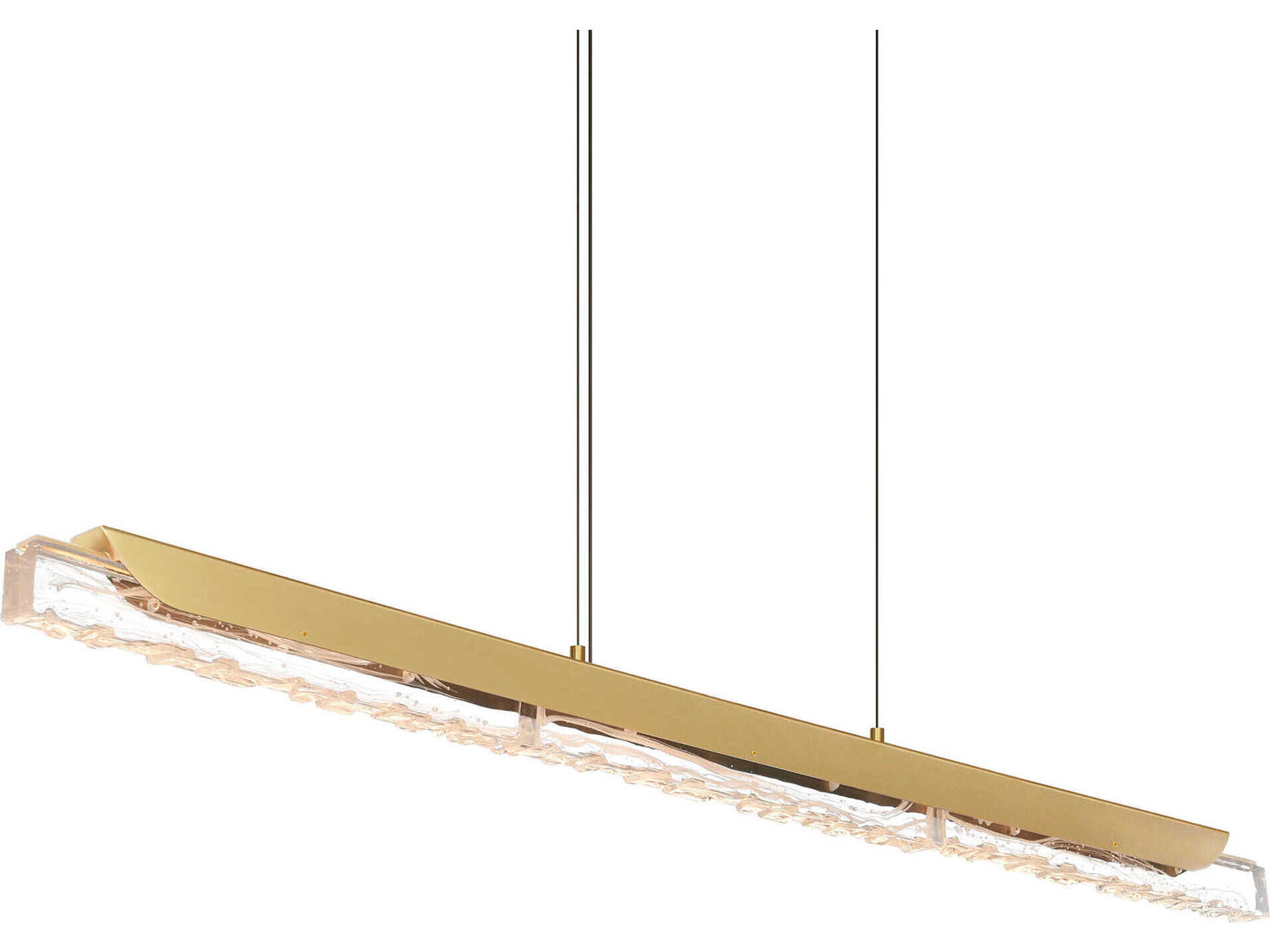 CWI Lighting Valira Brass Linear Island Pendant