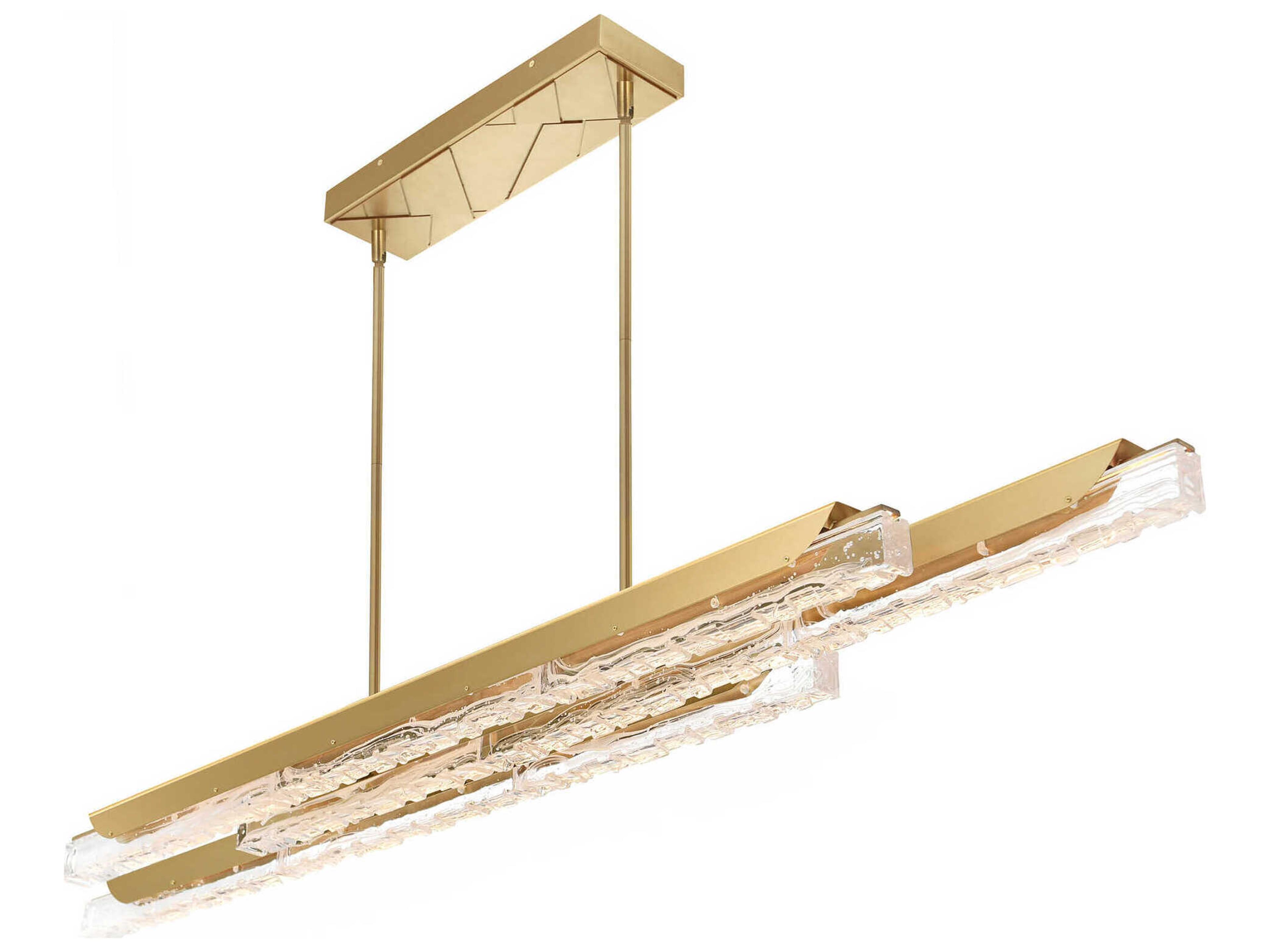 Valira Brass Linear Island Pendant
