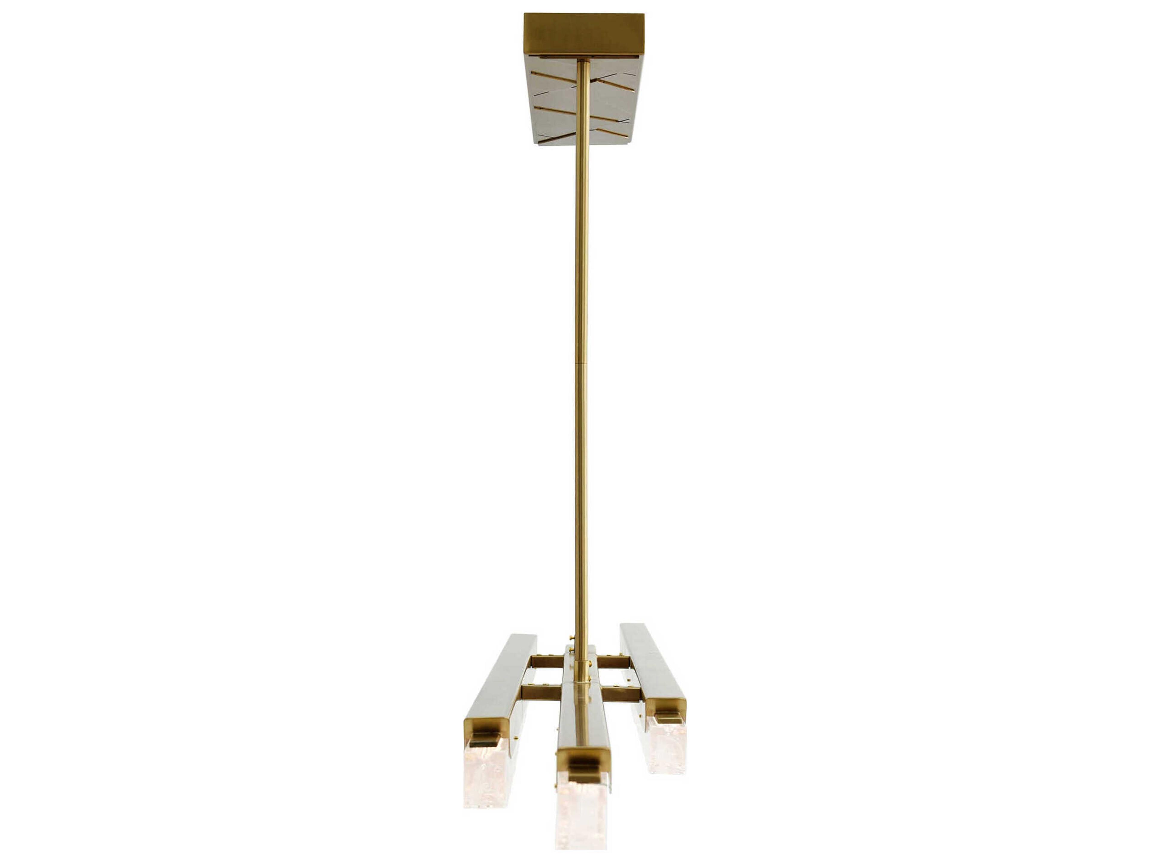 CWI Lighting Valira Brass Linear Island Pendant