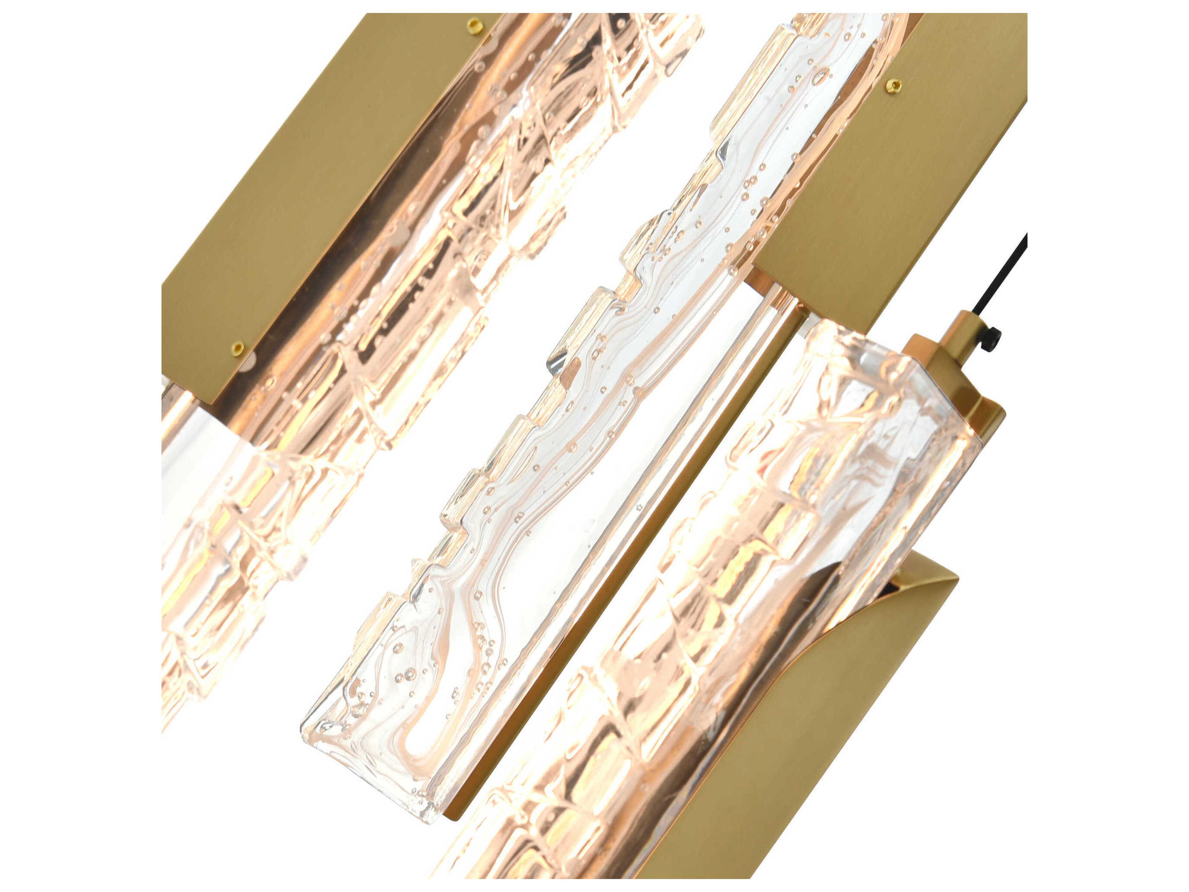 CWI Lighting Valira Brass Linear Mini Pendant