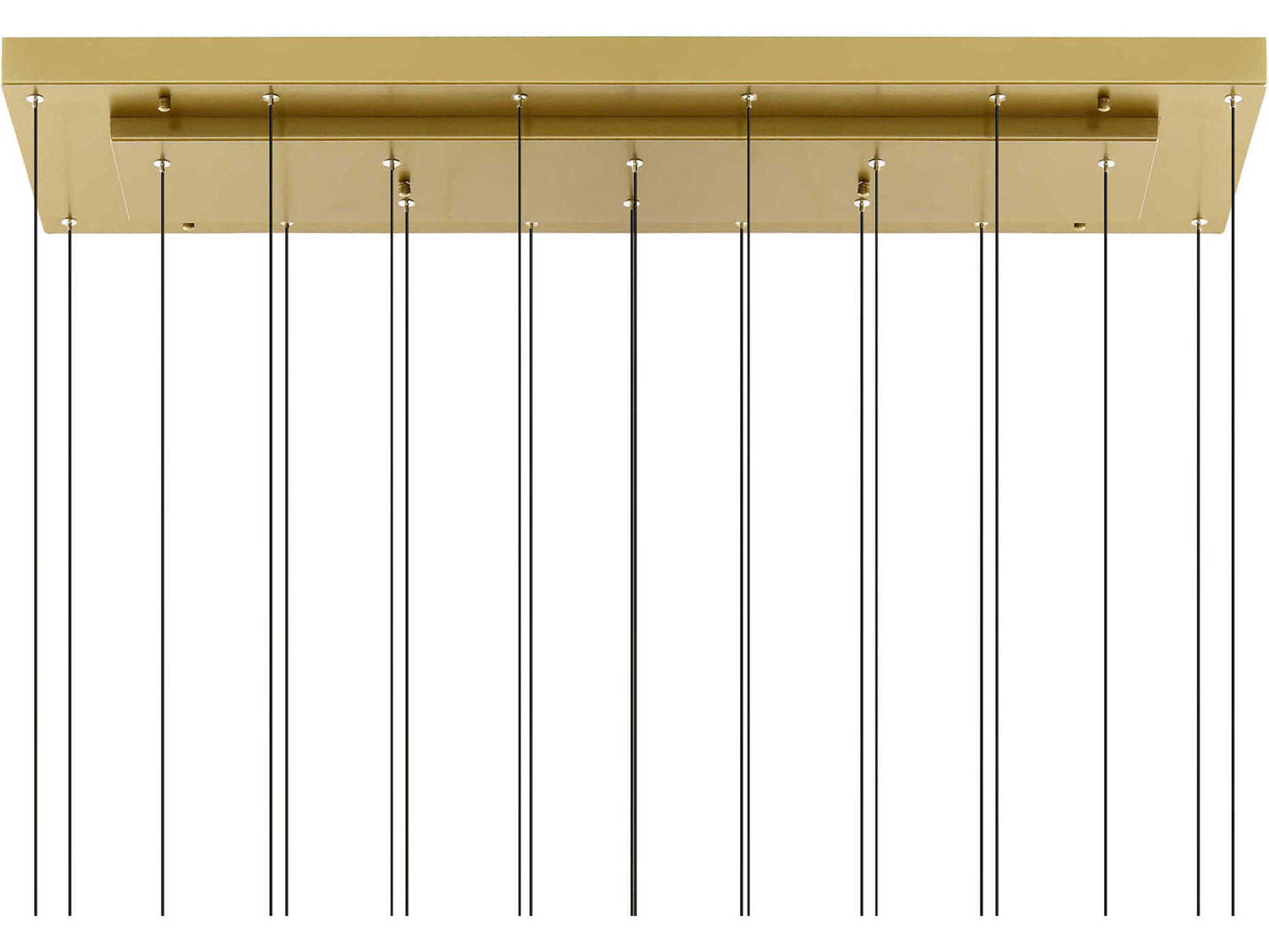 CWI Lighting Stagger Brass Linear Island Pendant
