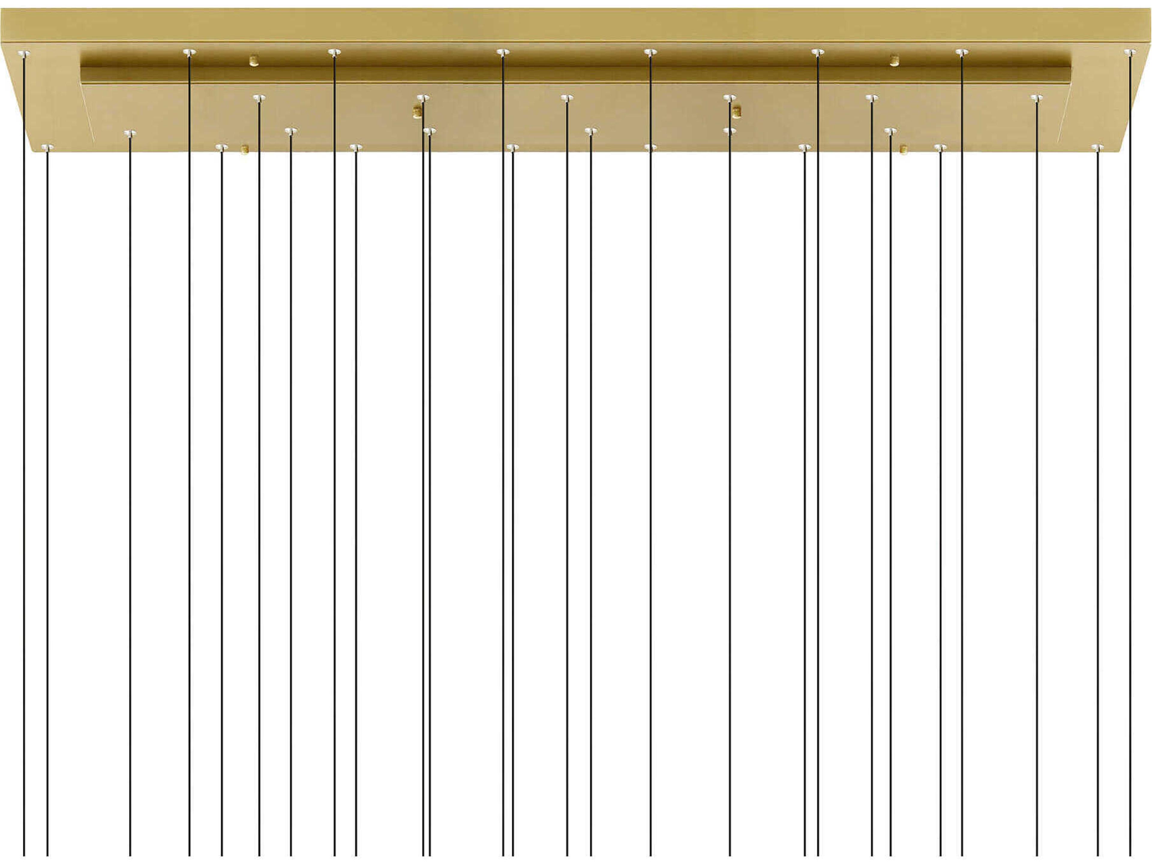 CWI Lighting Stagger Brass Linear Island Pendant