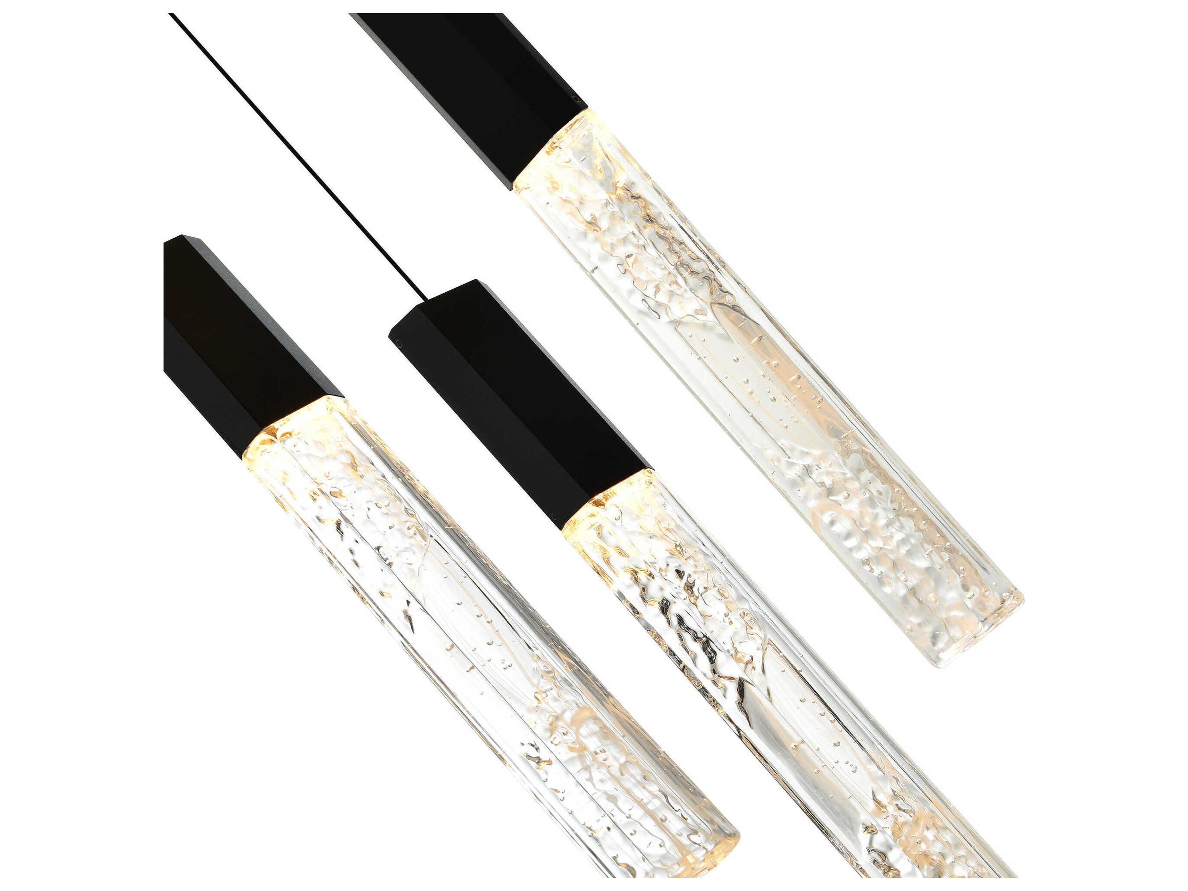 CWI Lighting Greta Black Linear Mini Pendant