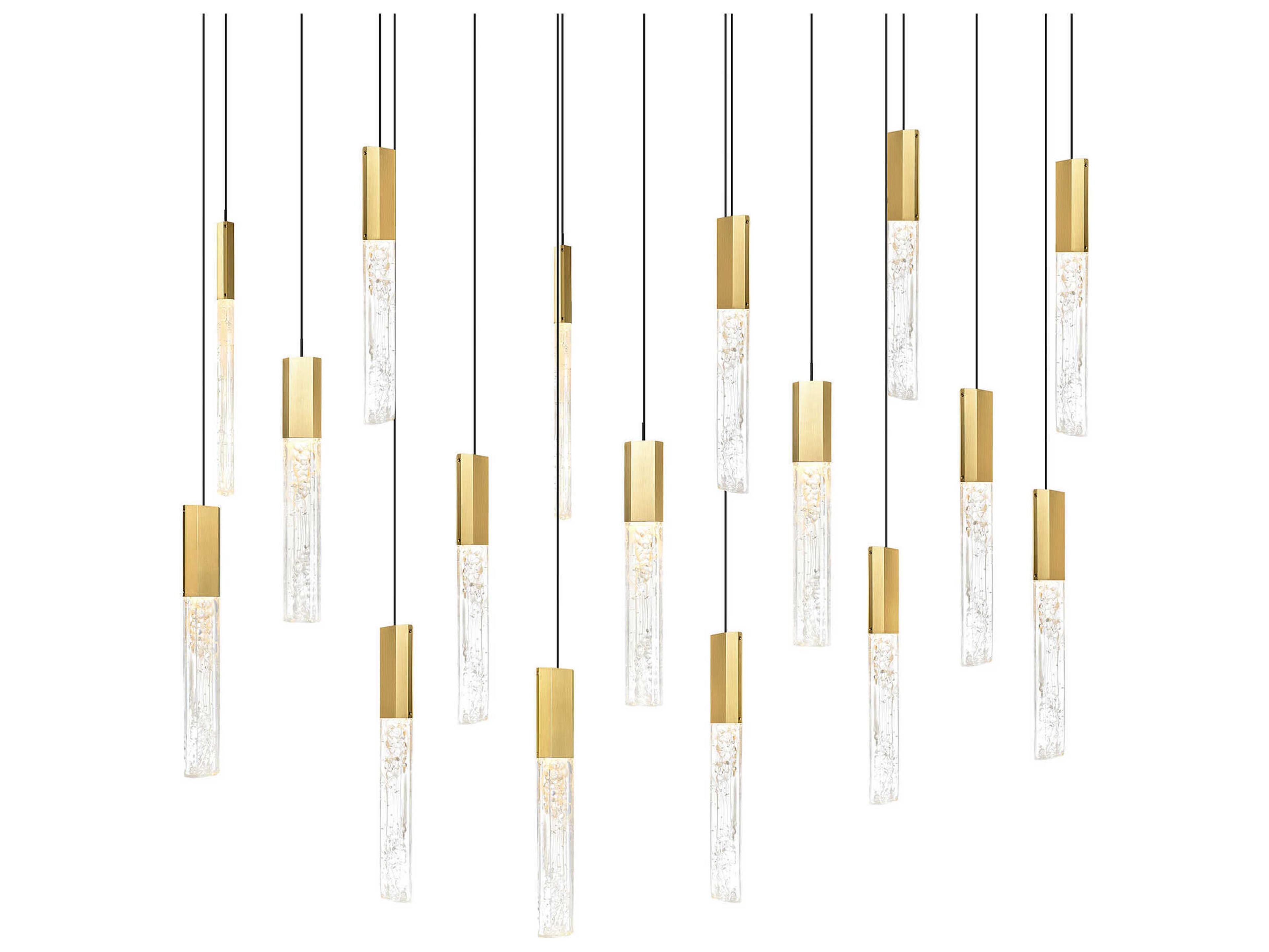 CWI Lighting Greta Brass Linear Island Pendant
