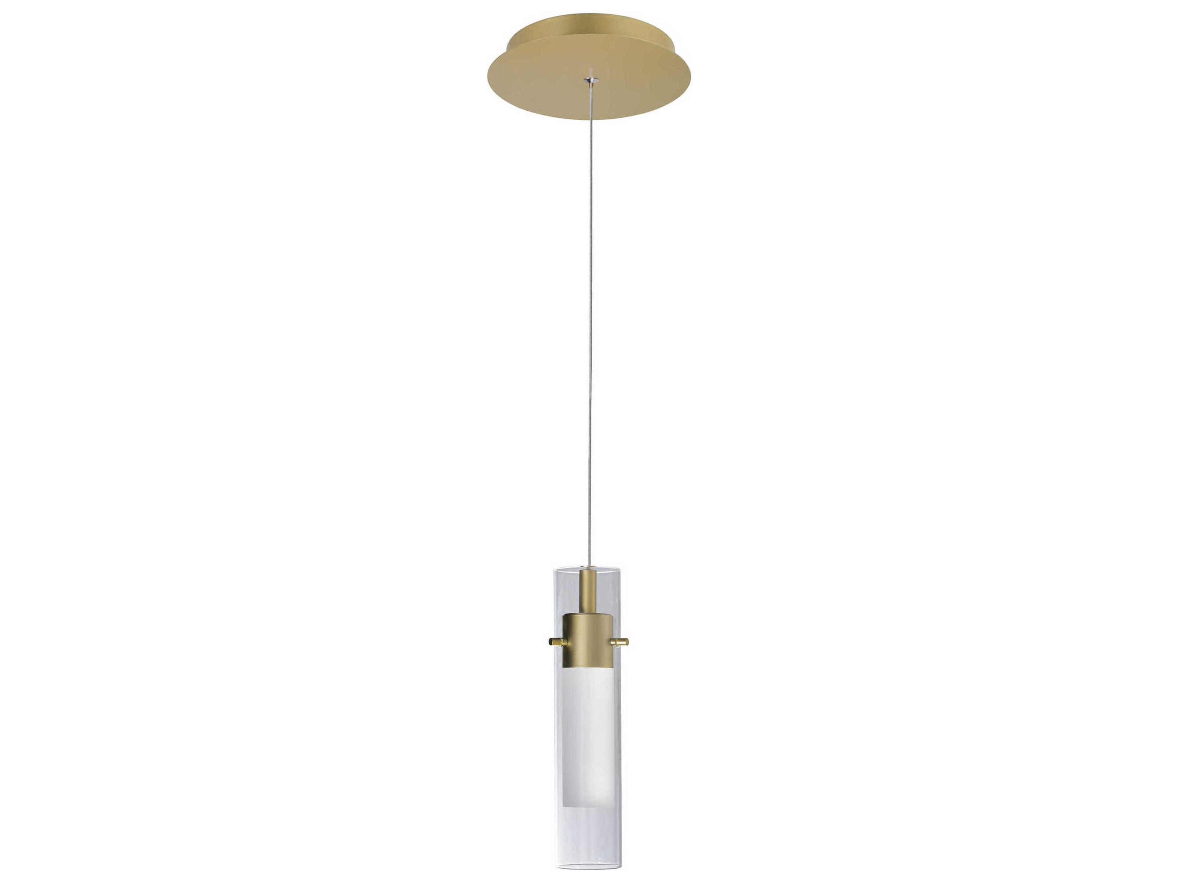 CWI Lighting Olinda Satin Gold Cylinder Mini Pendant