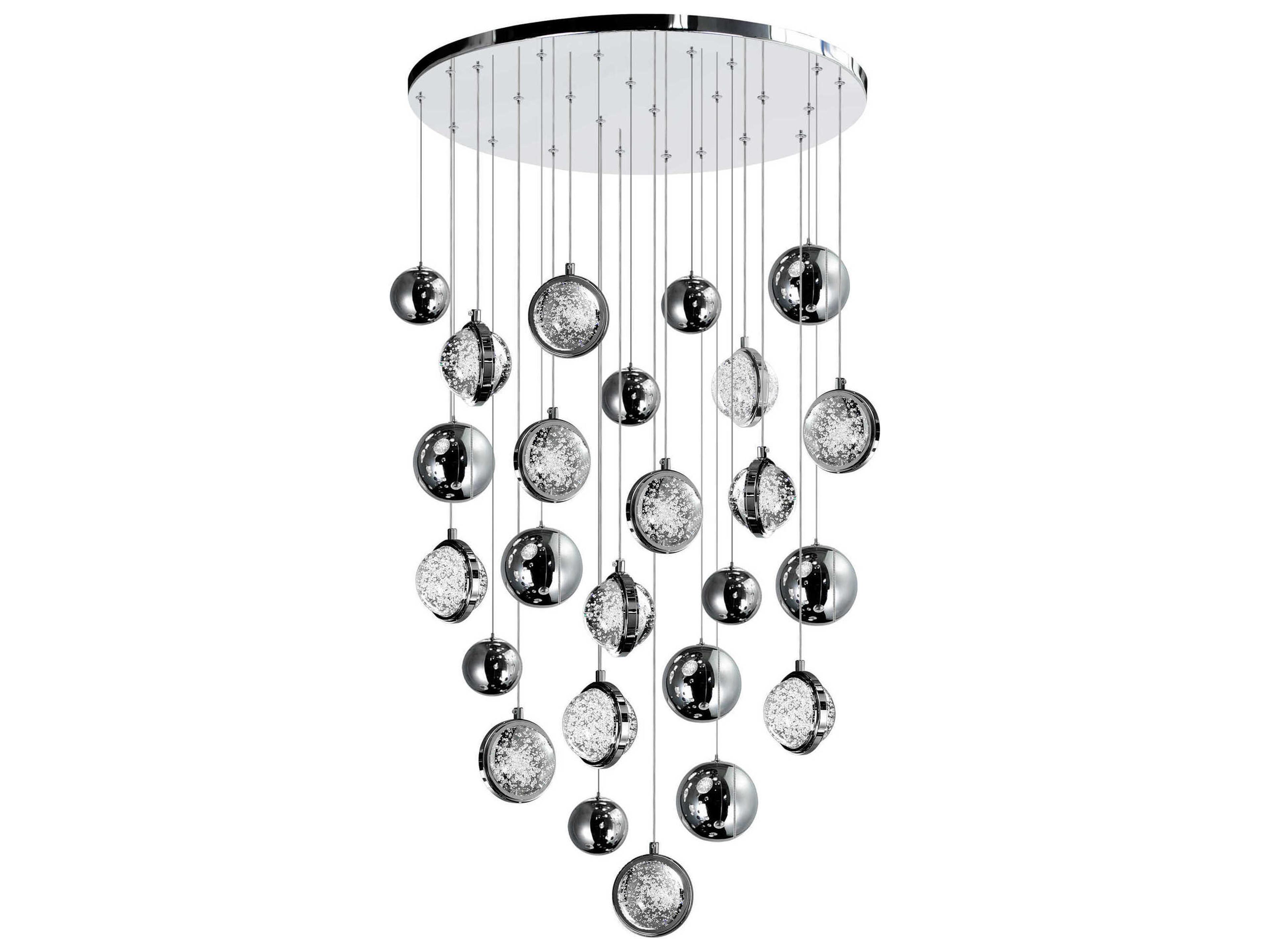 CWI Lighting Salvador Polished Nickel Globe Pendant