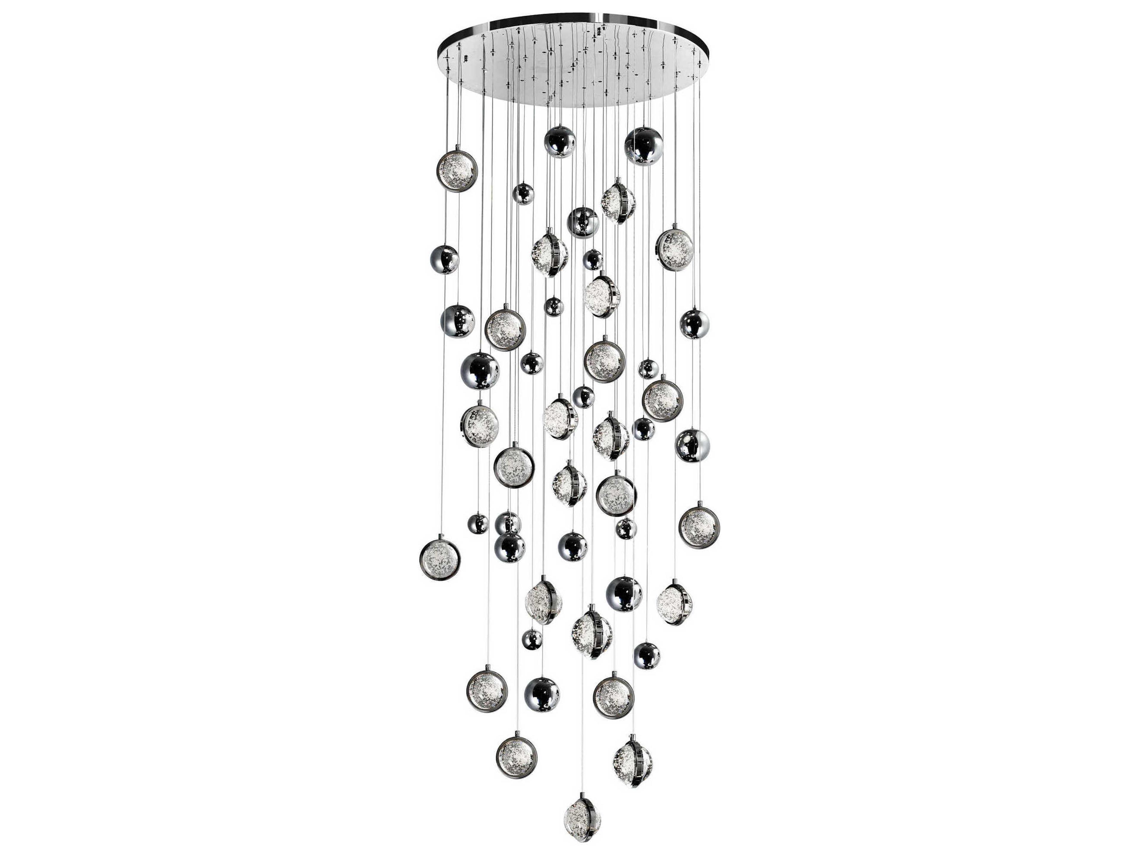 CWI Lighting Salvador Polished Nickel Globe Pendant