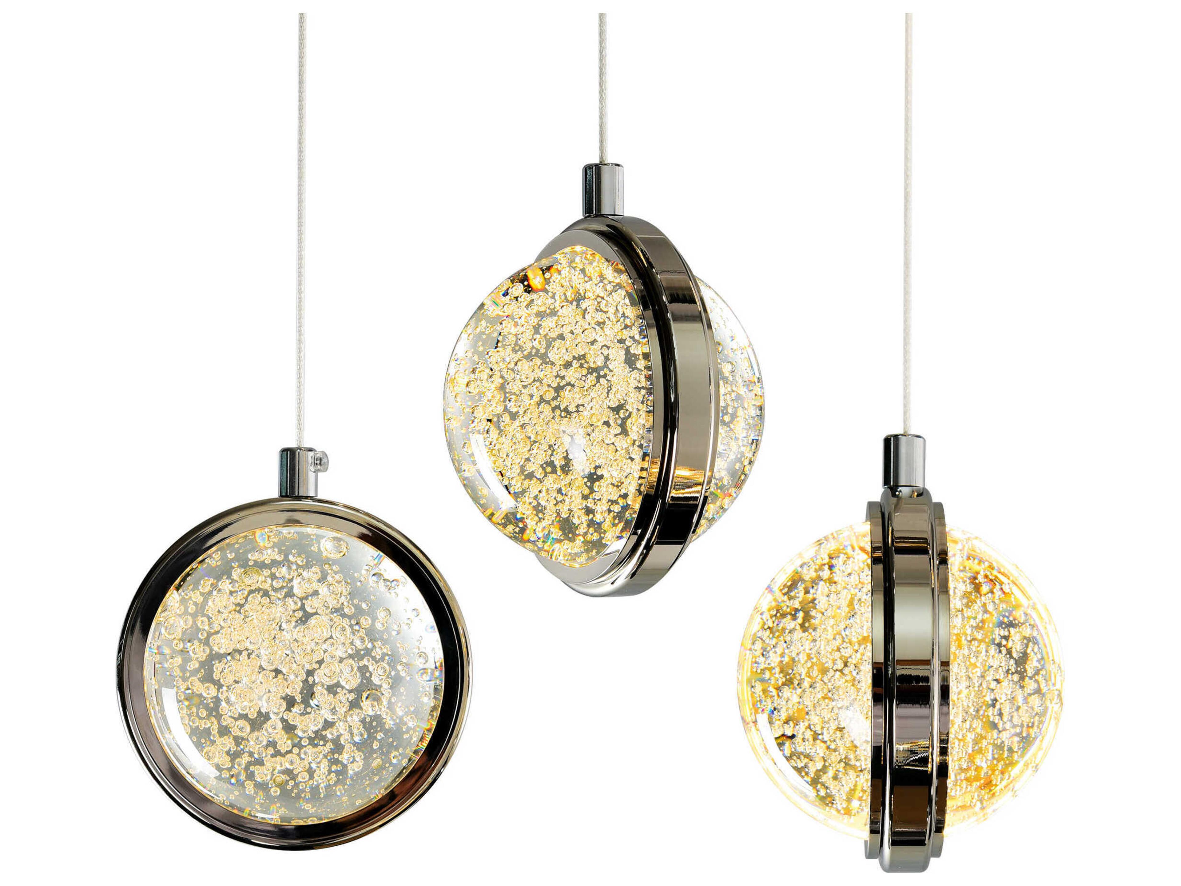 CWI Lighting Salvador Polished Nickel Globe Pendant
