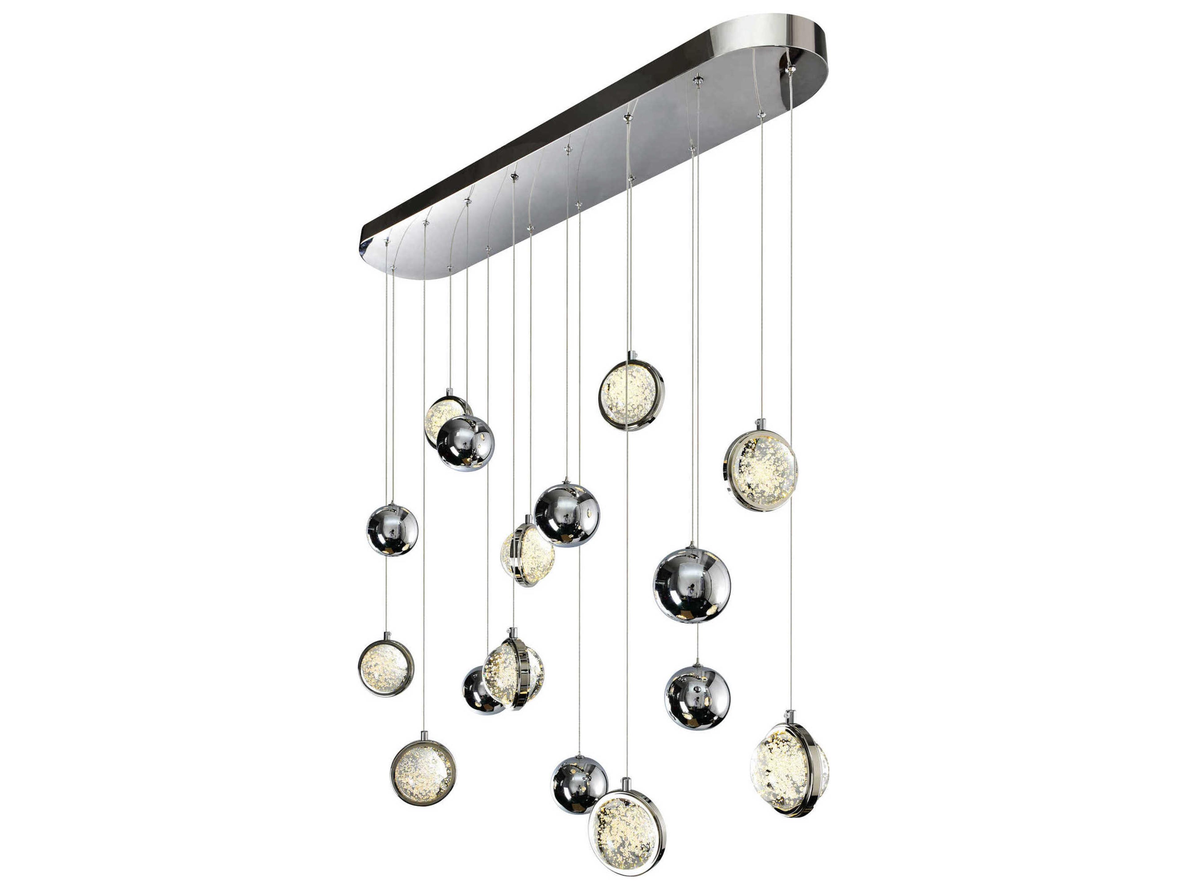 CWI Lighting Salvador Polished Nickel Globe Island Pendant