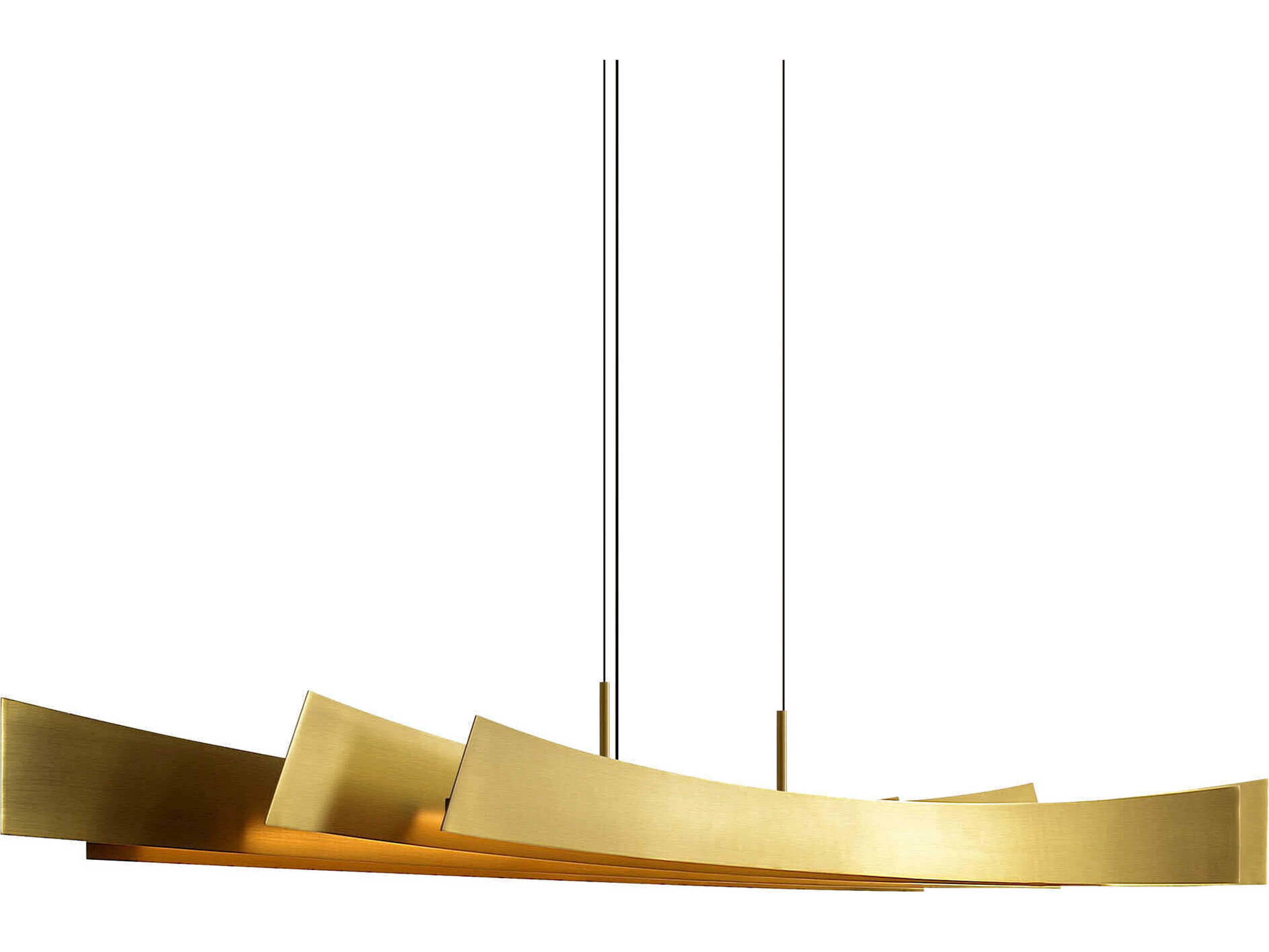 CWI Lighting Candora Brass Linear Island Pendant