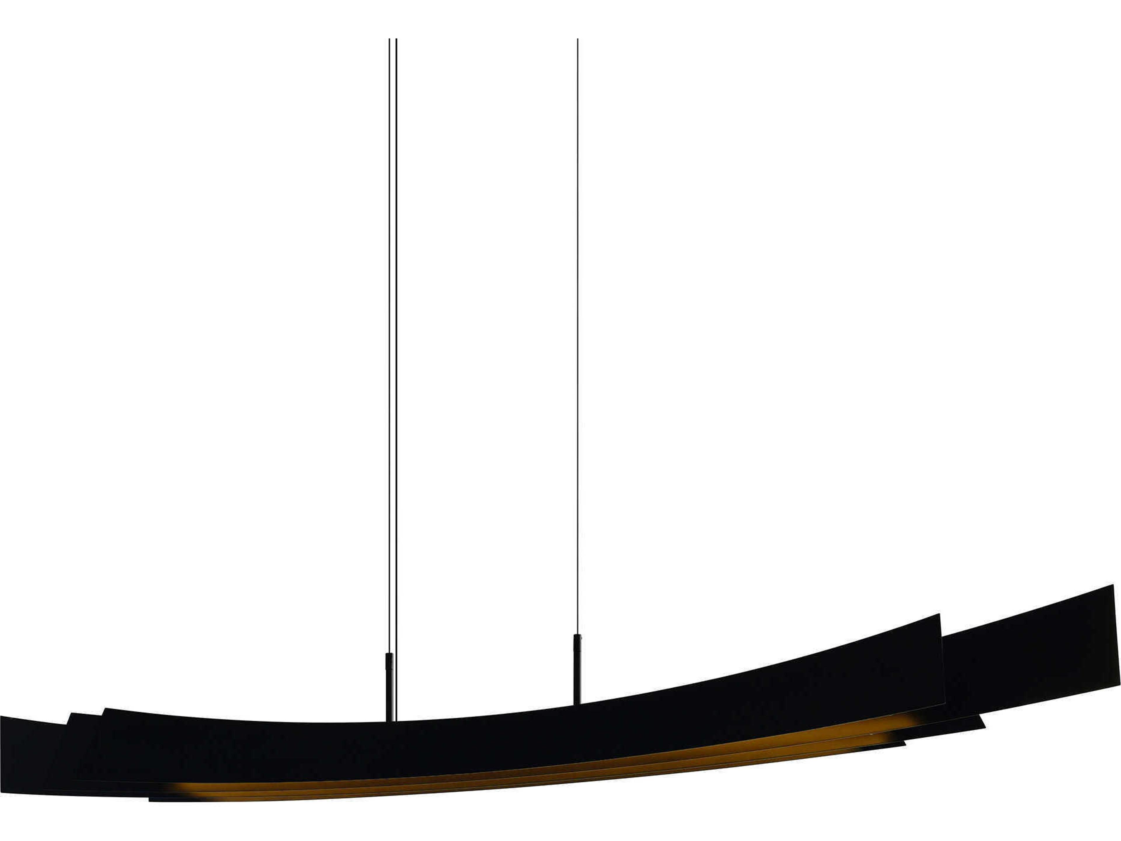 CWI Lighting Candora Black Linear Island Pendant