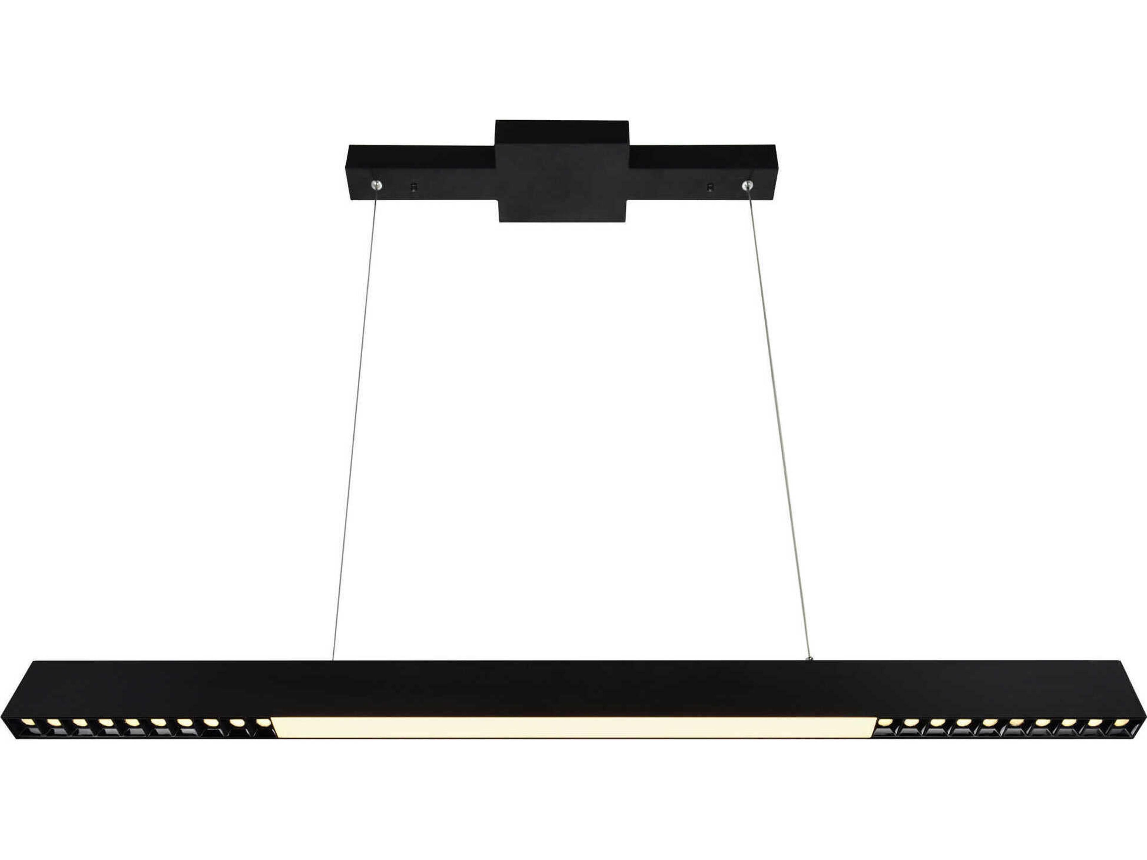 CWI Lighting Pienza Black Linear Island Pendant