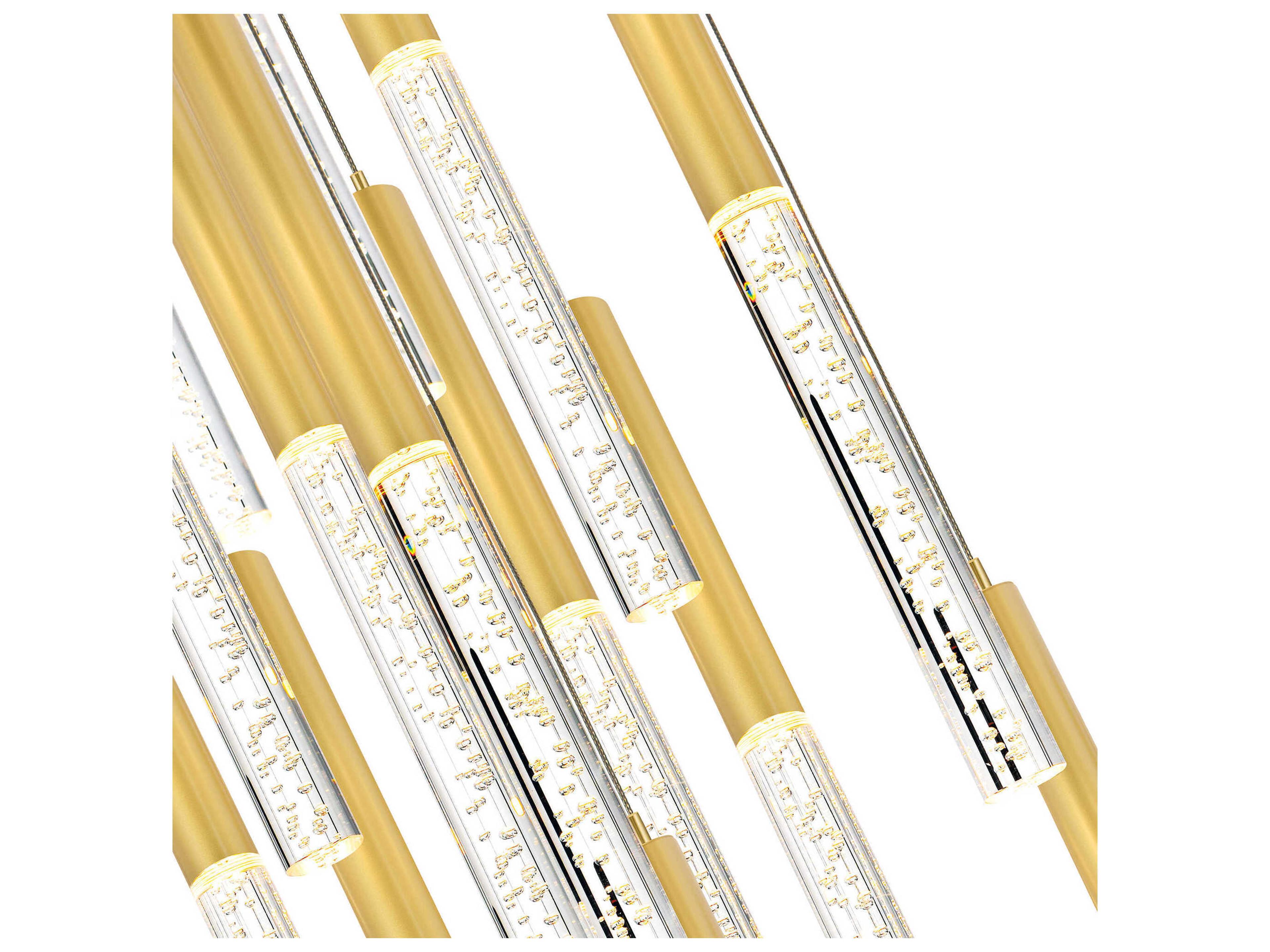 CWI Lighting Dragonswatch Satin Gold Linear Pendant