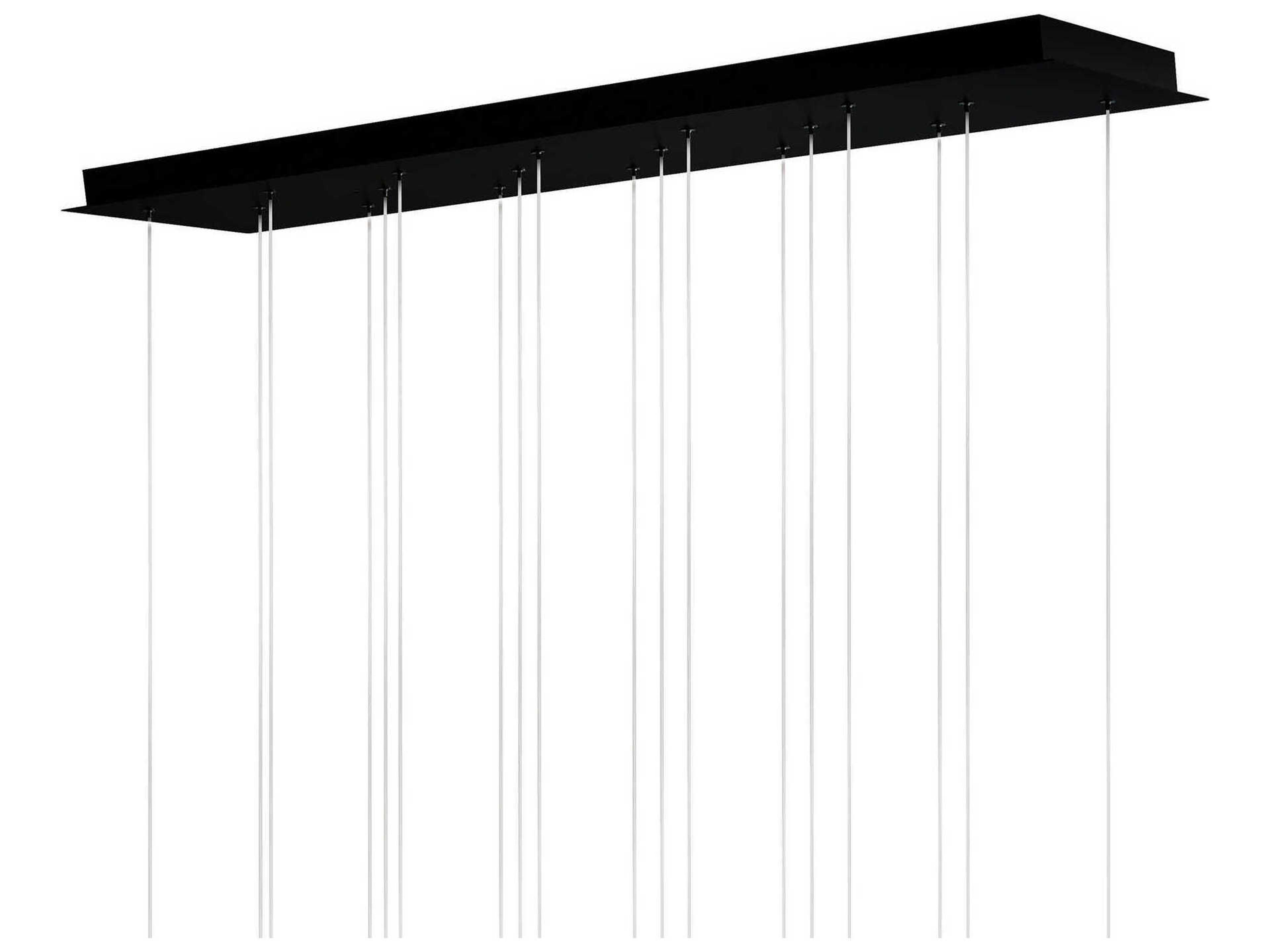 CWI Lighting Dragonswatch Black Linear Island Pendant