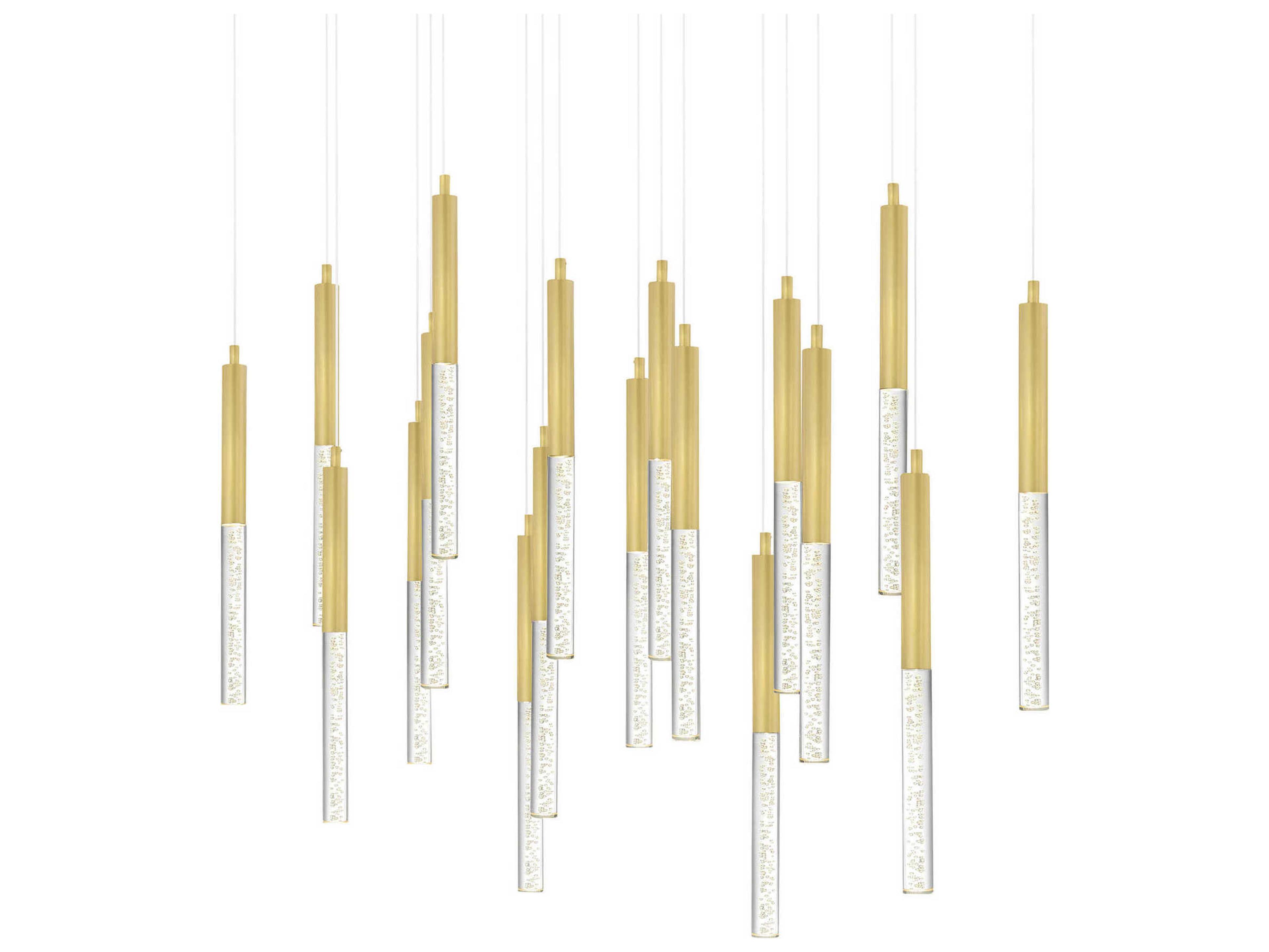 CWI Lighting Dragonswatch Satin Gold Linear Island Pendant