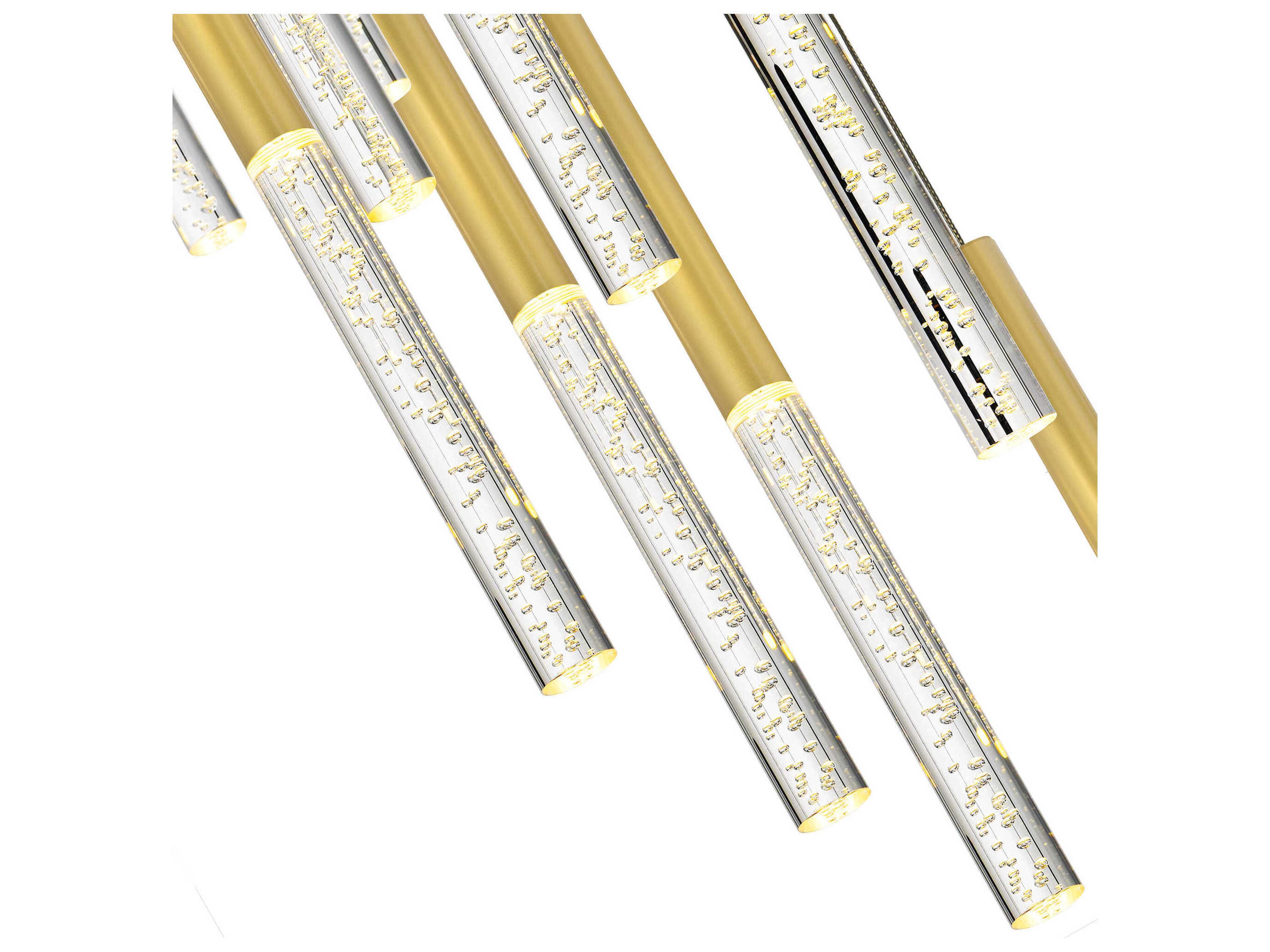 CWI Lighting Dragonswatch Satin Gold Linear Island Pendant