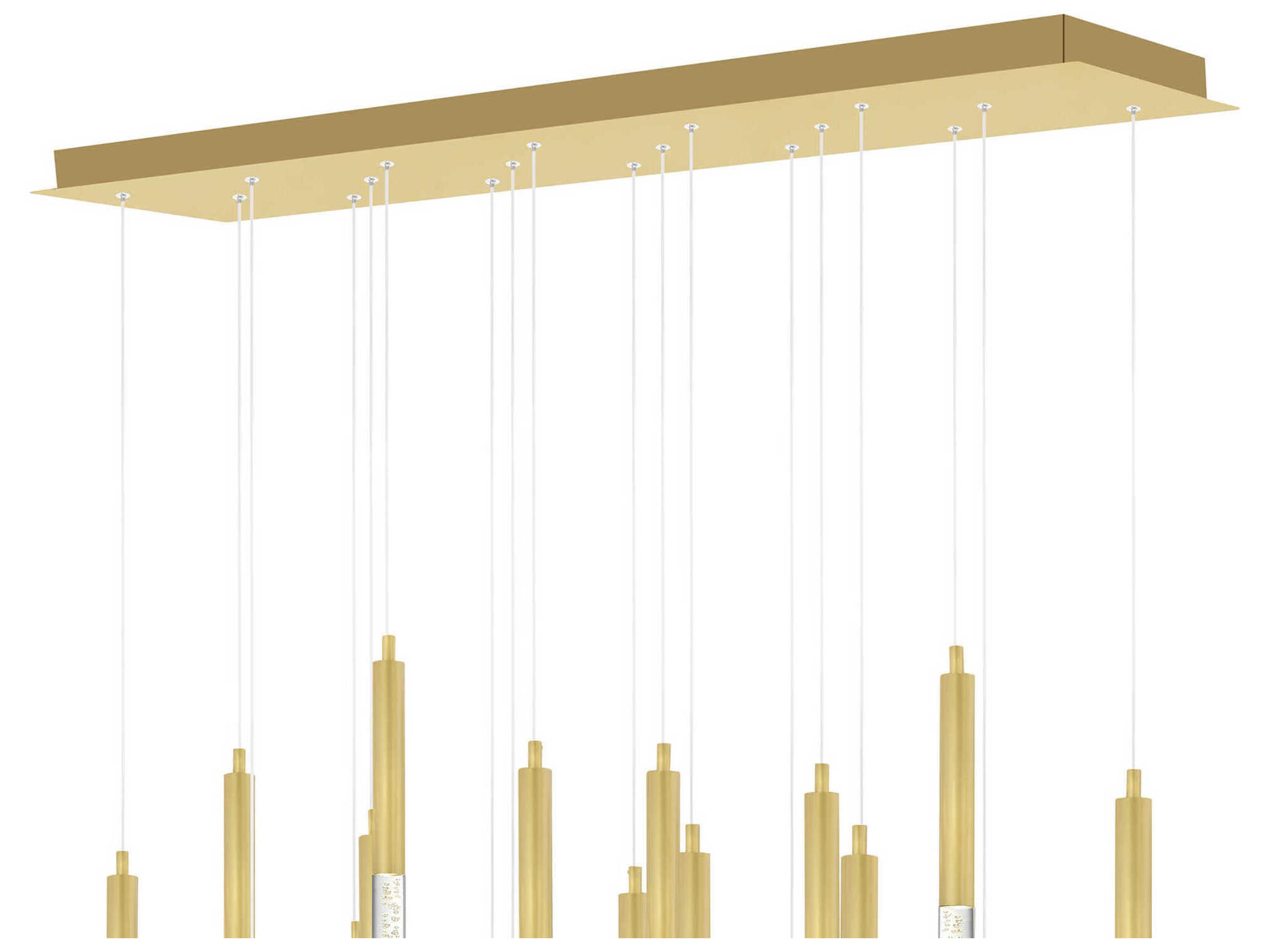 CWI Lighting Dragonswatch Satin Gold Linear Island Pendant