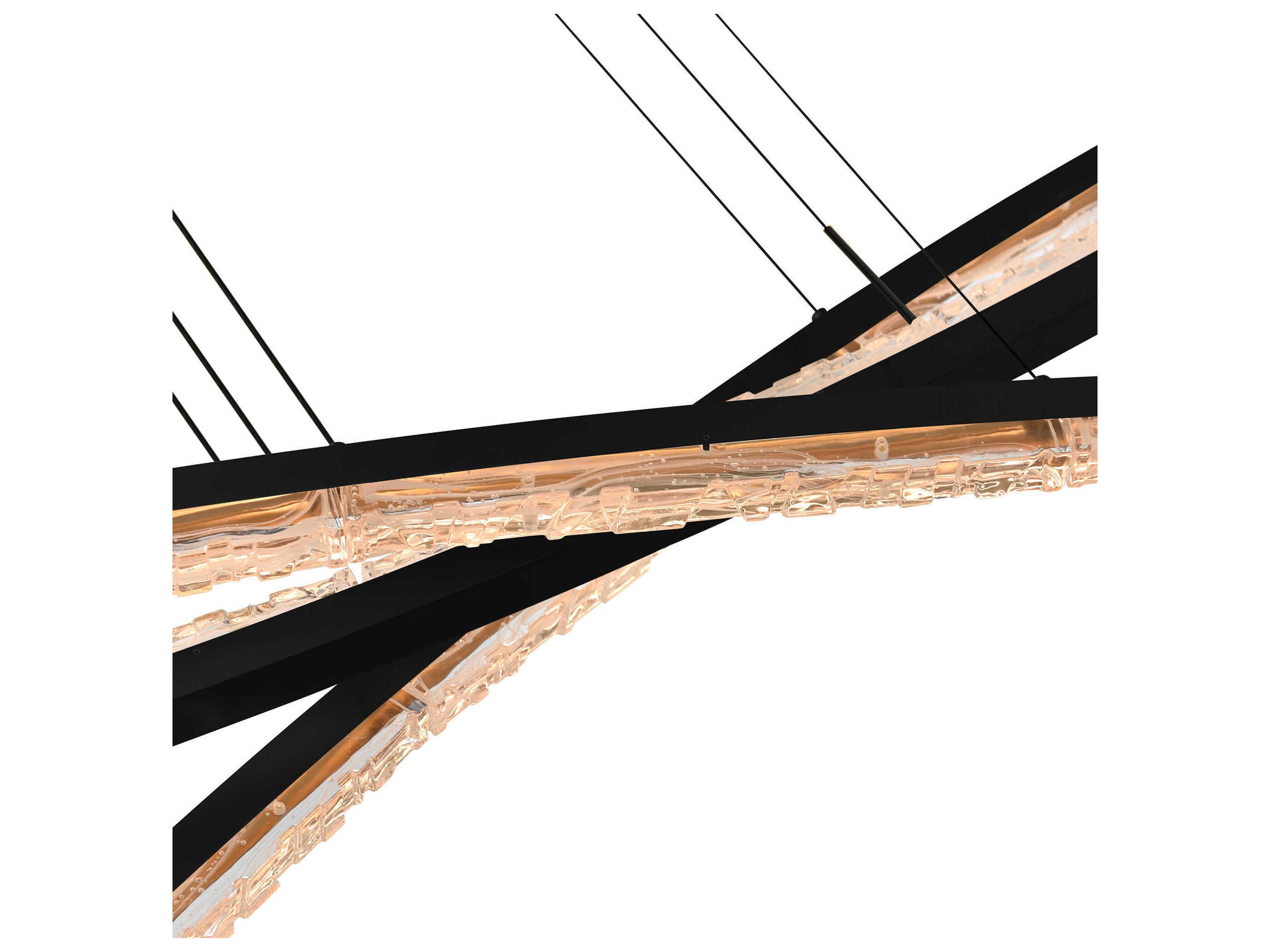 CWI Lighting Saber Black Linear Island Pendant