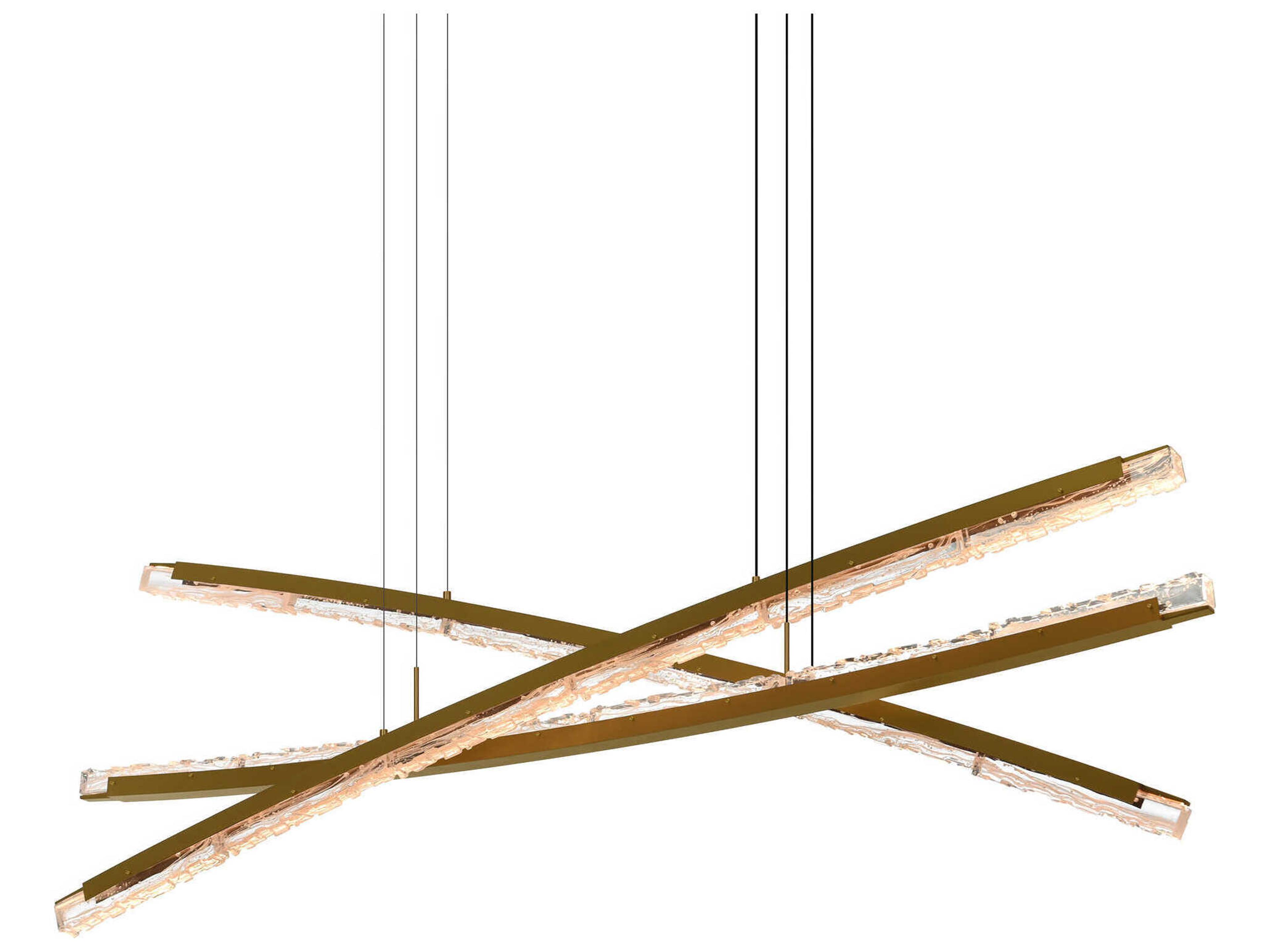 CWI Lighting Saber Brass Linear Island Pendant