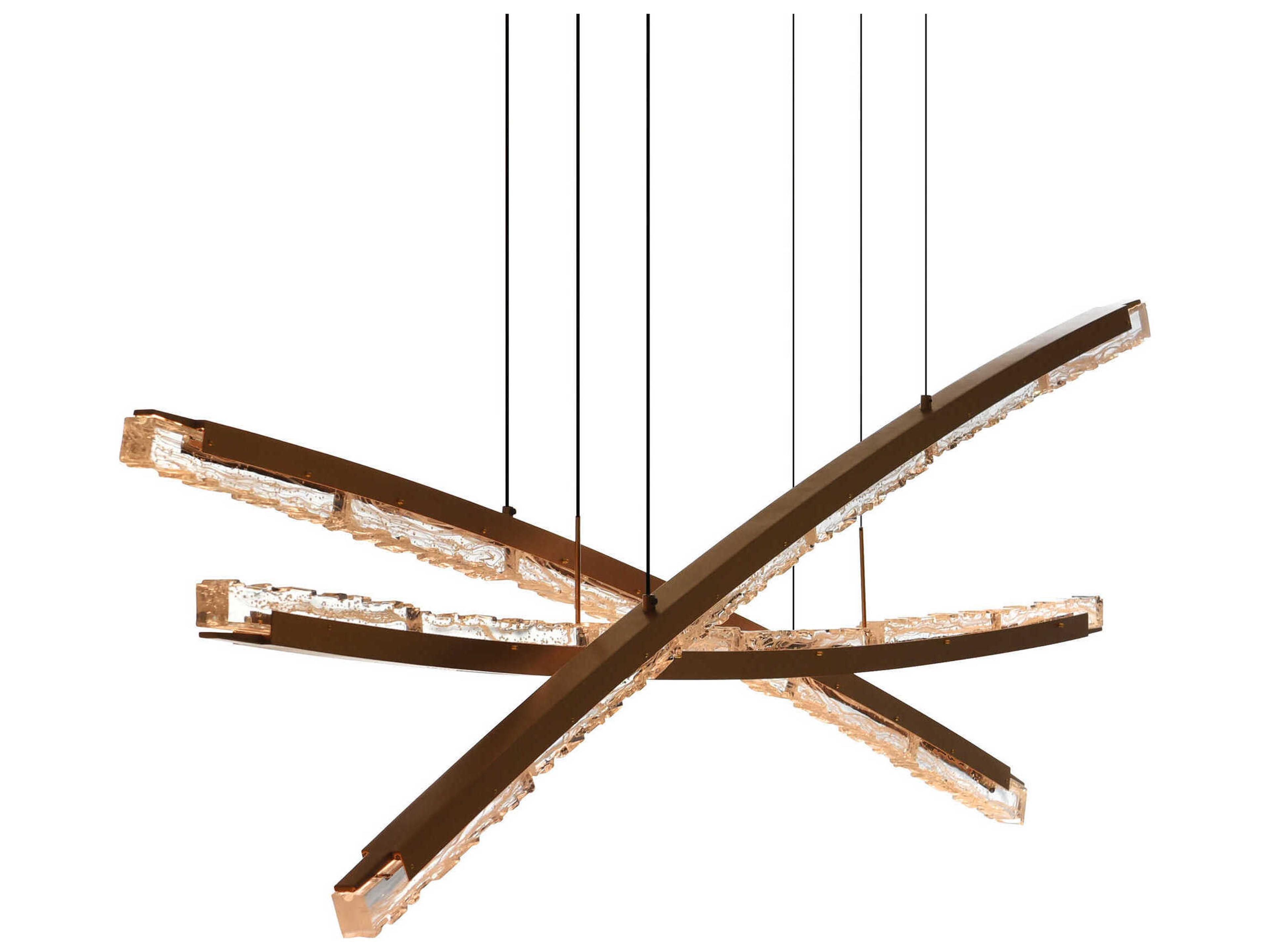 CWI Lighting Saber Brass Linear Island Pendant