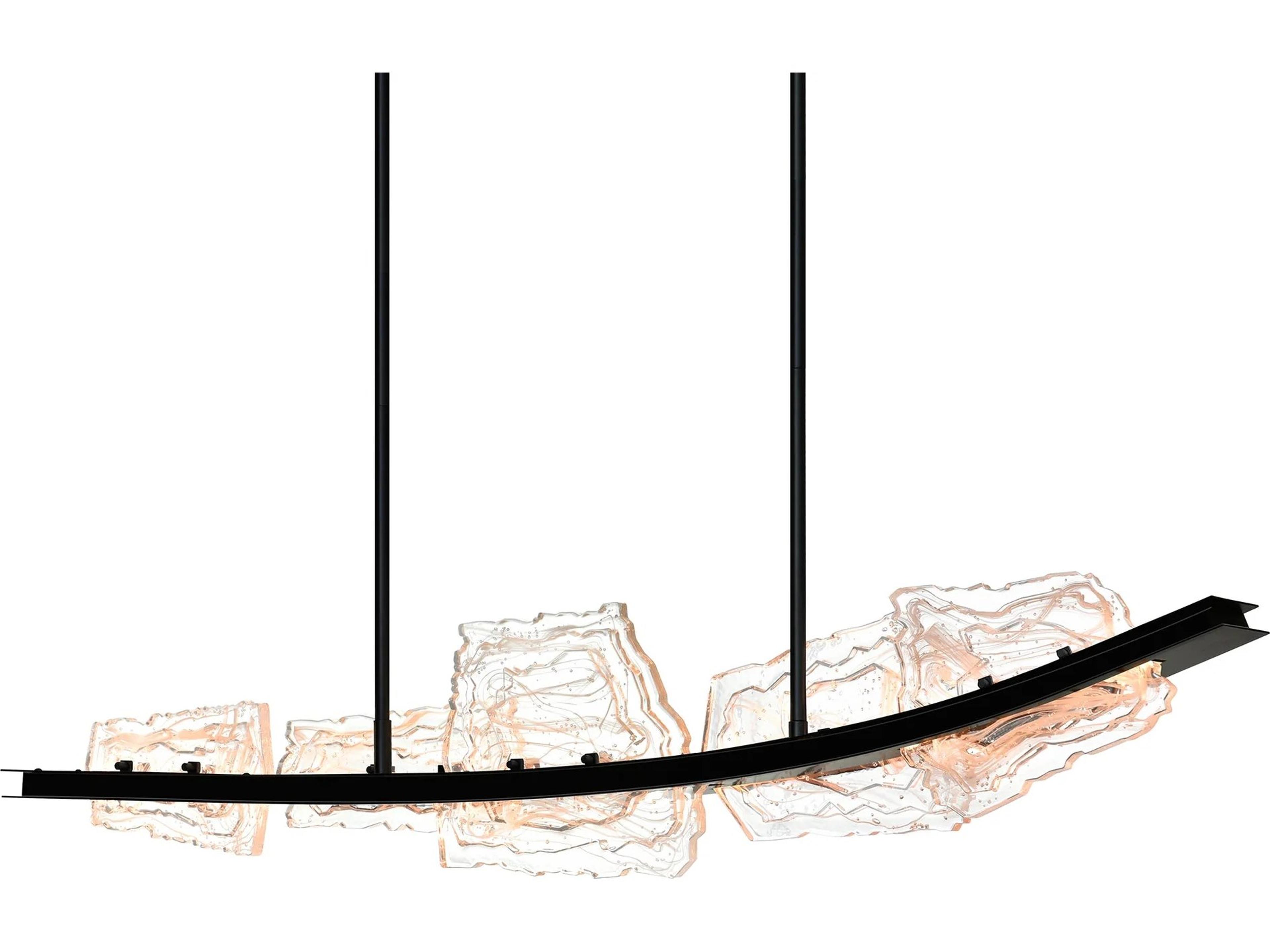 CWI Lighting Arcus Black LED Linear Island Pendant