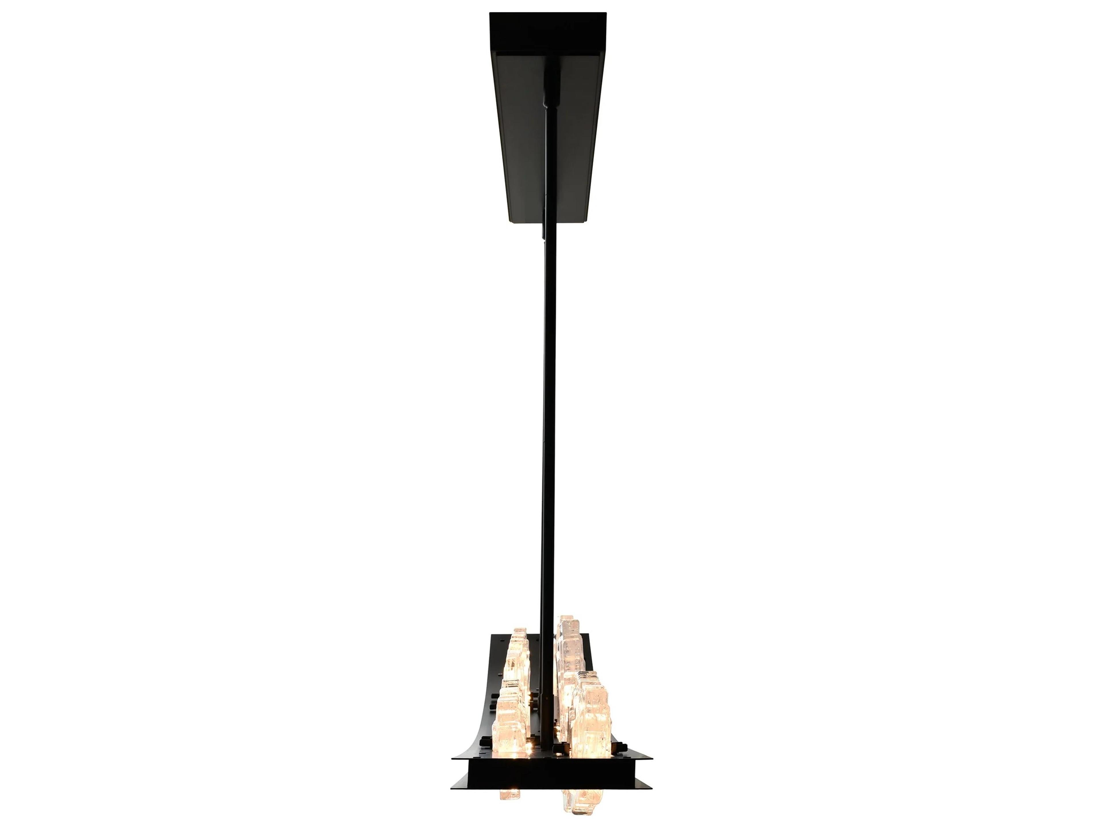 CWI Lighting Arcus Black LED Linear Island Pendant