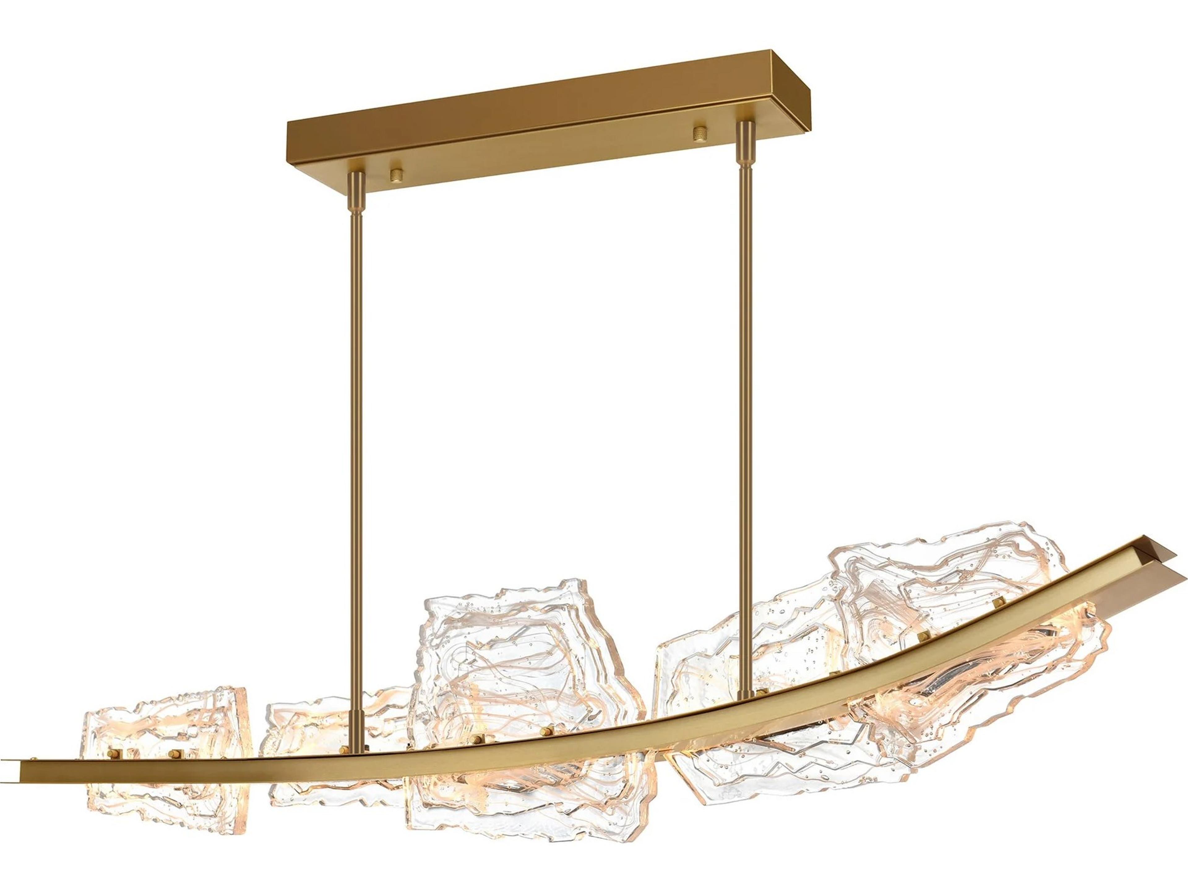 Arcus Brass LED Linear Island Pendant