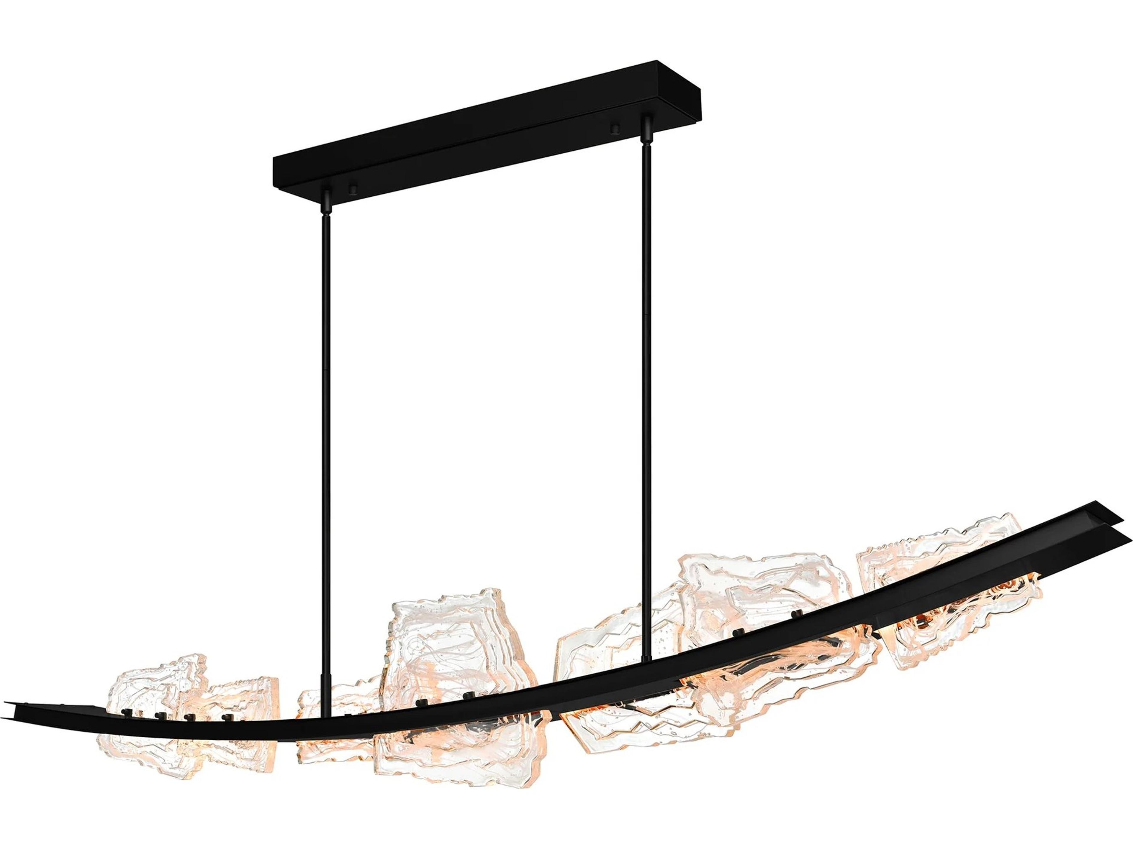 Arcus Black LED Linear Island Pendant