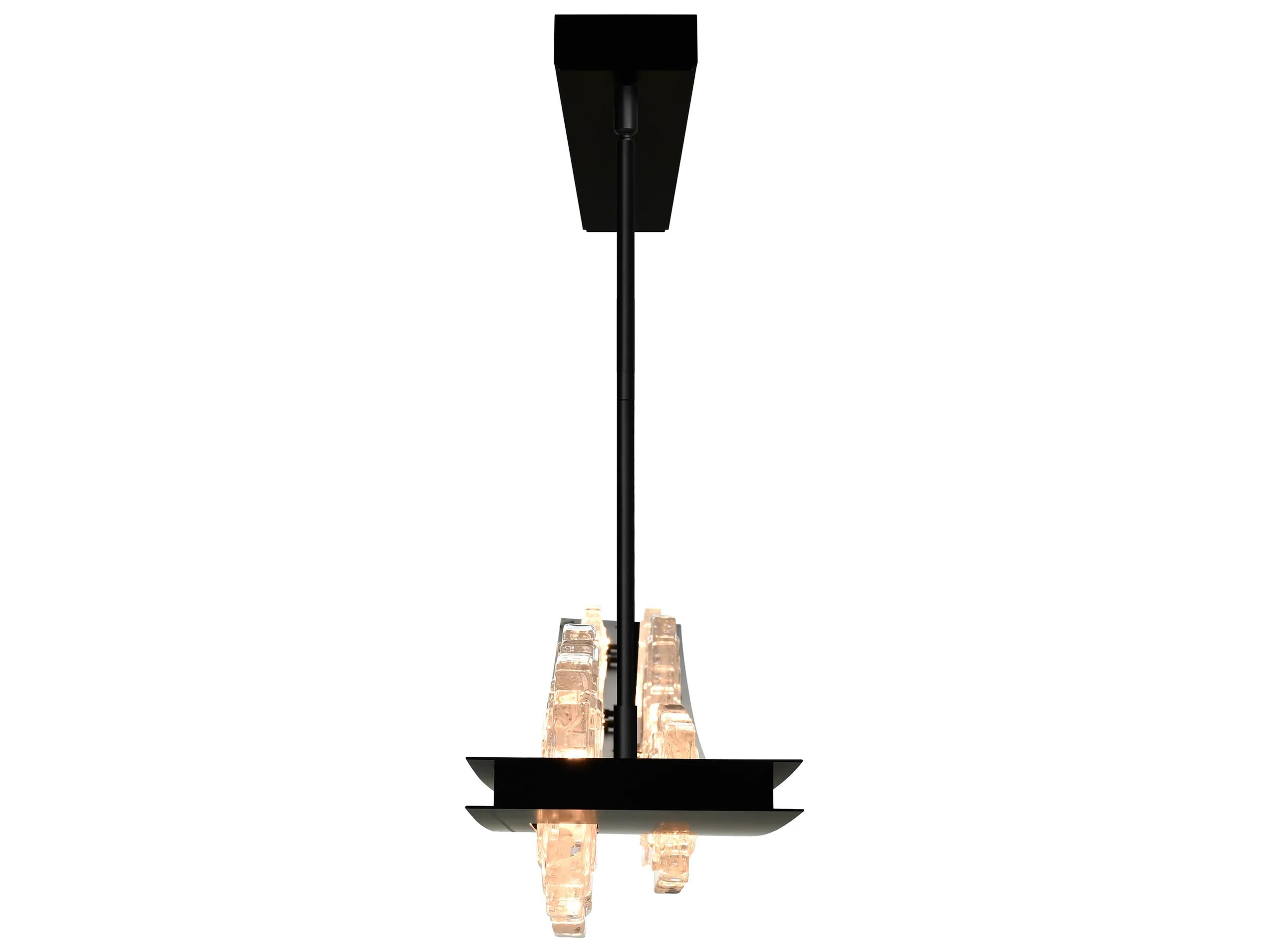 CWI Lighting Arcus Black LED Linear Island Pendant