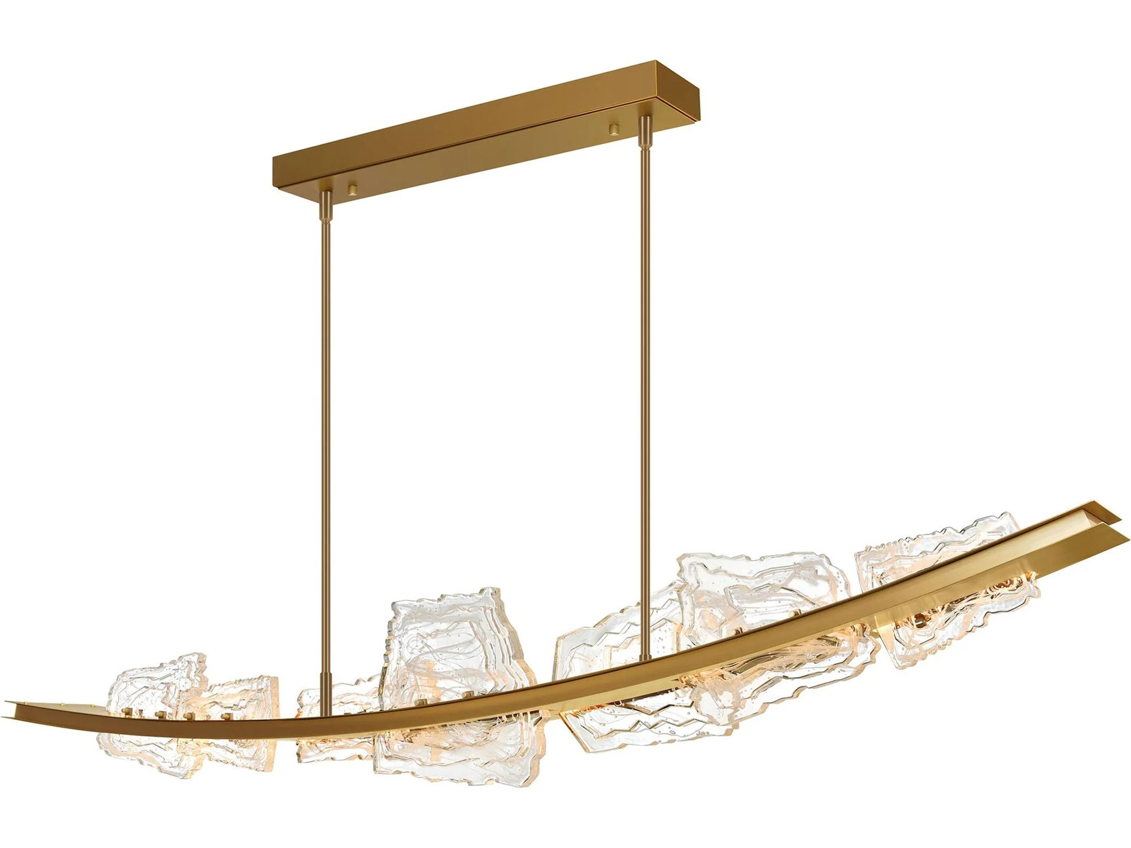 Arcus Brass LED Linear Island Pendant