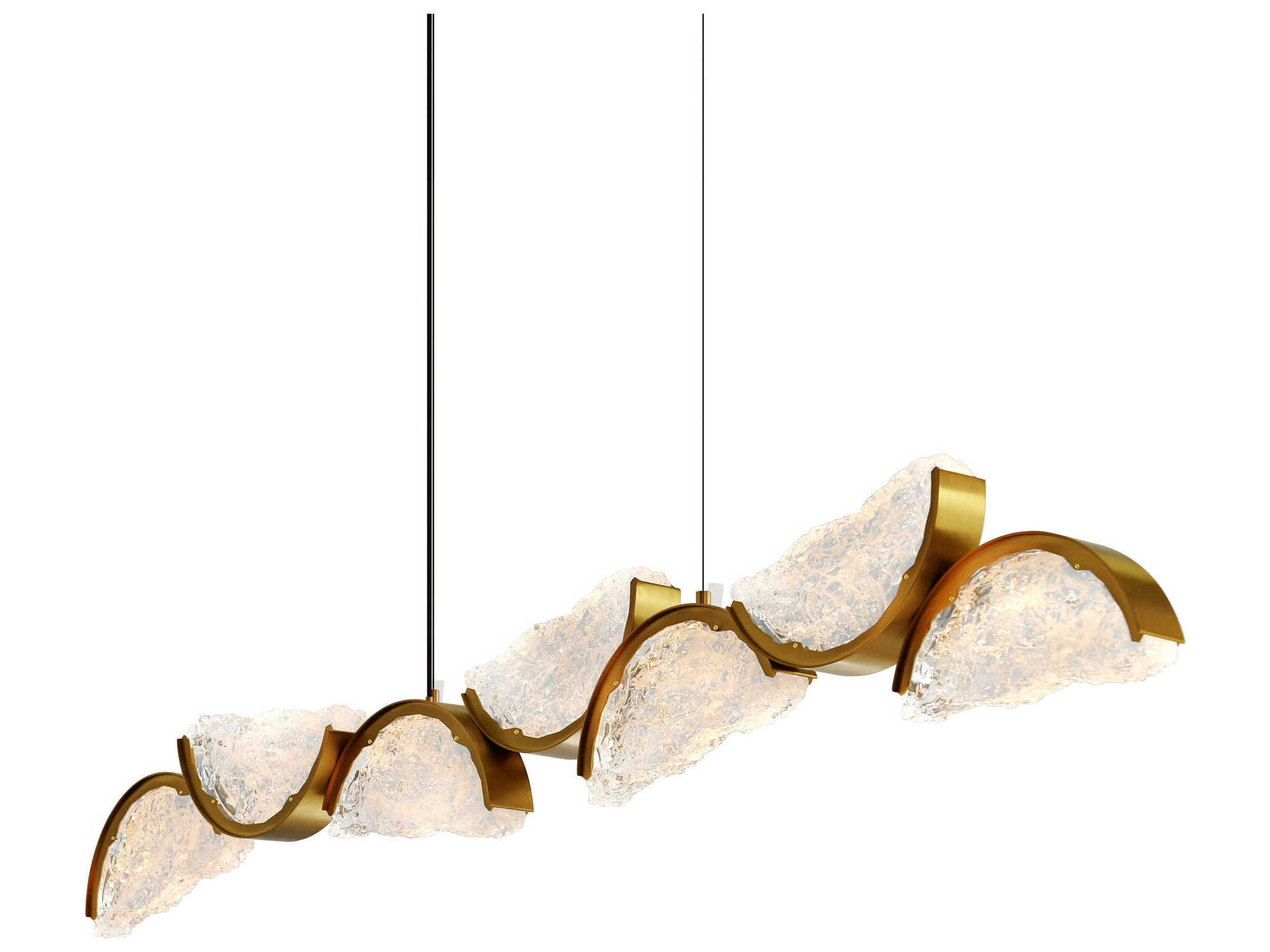 CWI Lighting Moon Brass Island Pendant