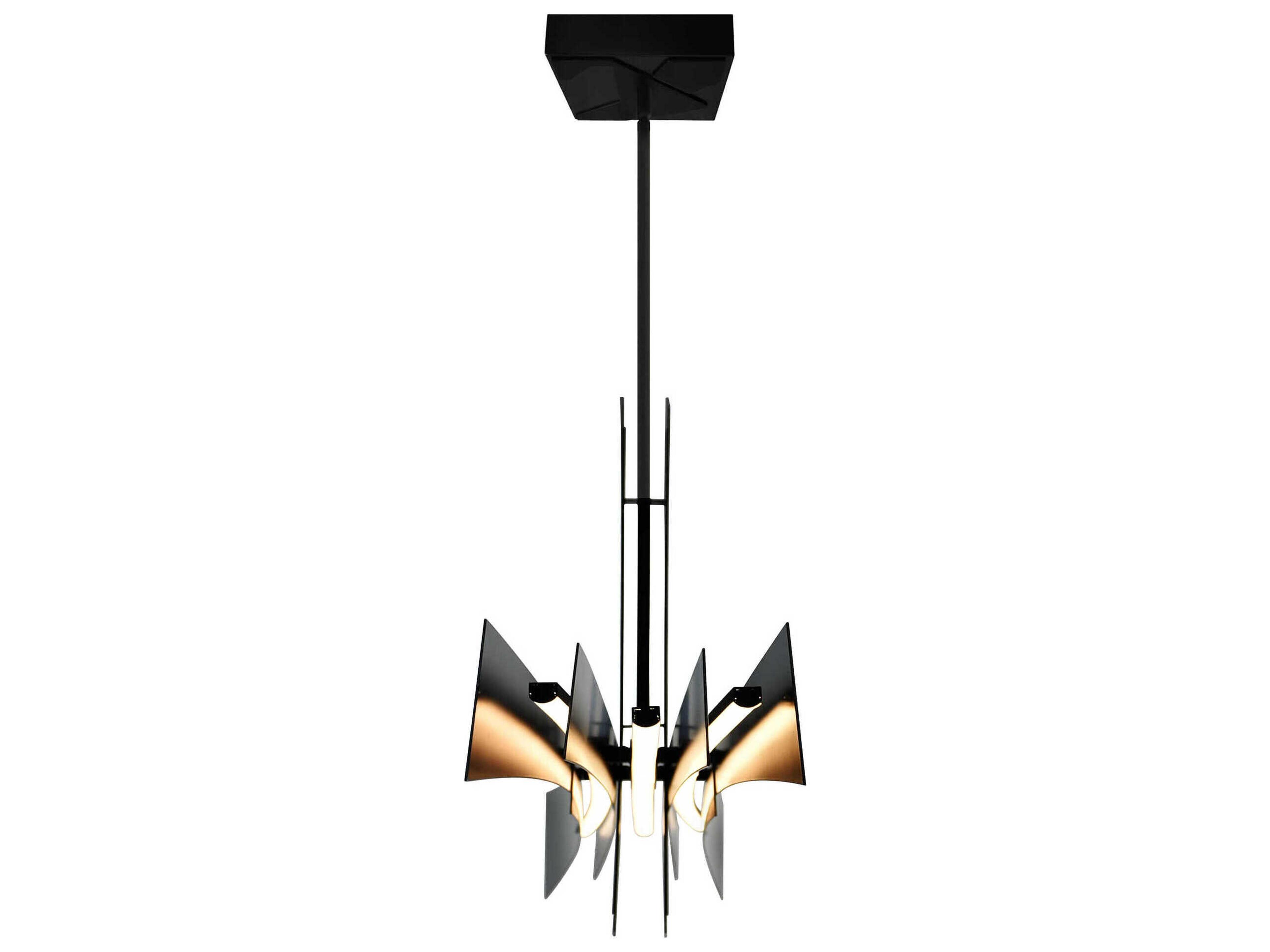 CWI Lighting Solara Black Linear Island Pendant