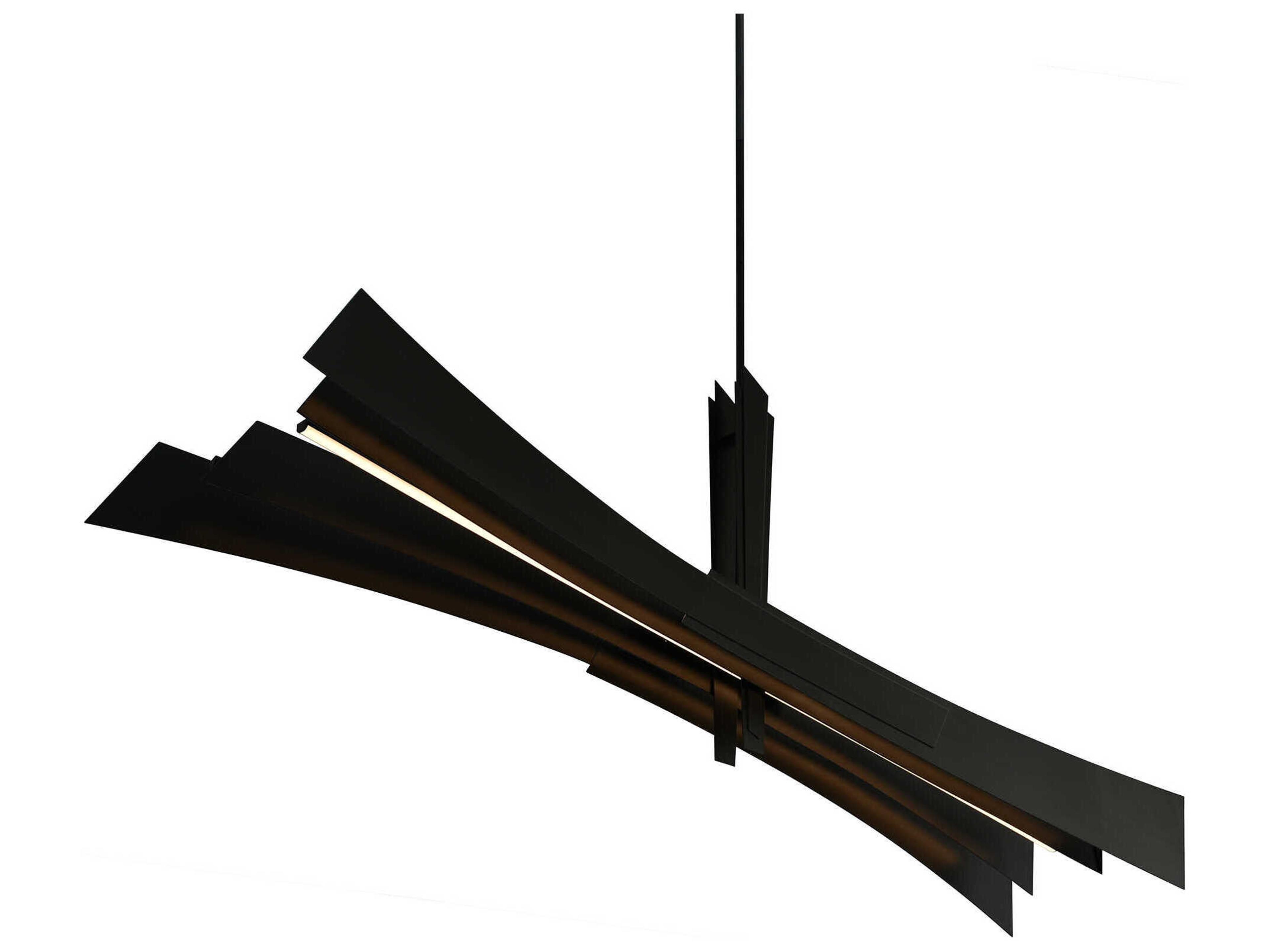 CWI Lighting Solara Black Linear Island Pendant