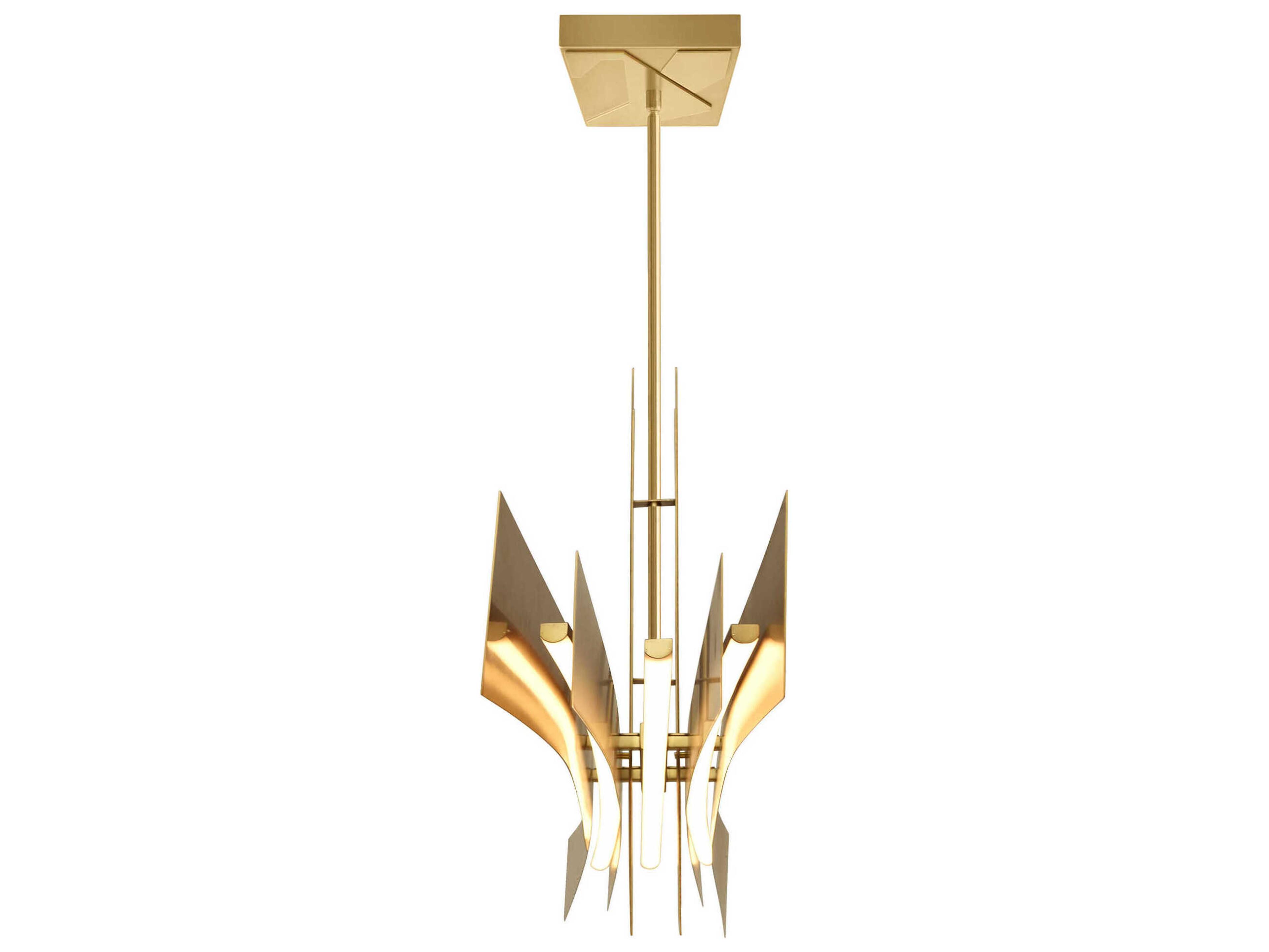 CWI Lighting Solara Brass Linear Island Pendant