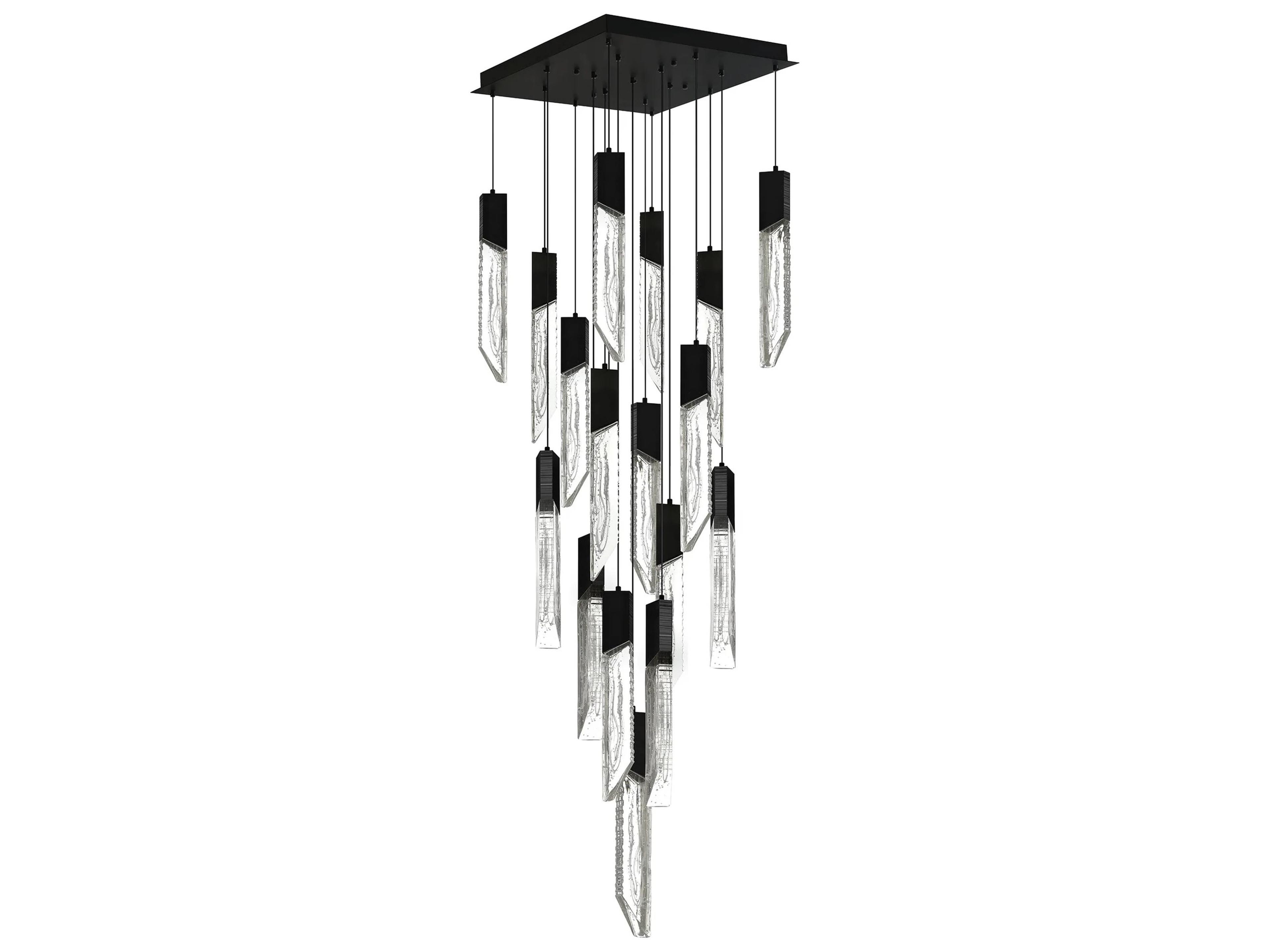 CWI Lighting Petra Black LED Tiered Pendant