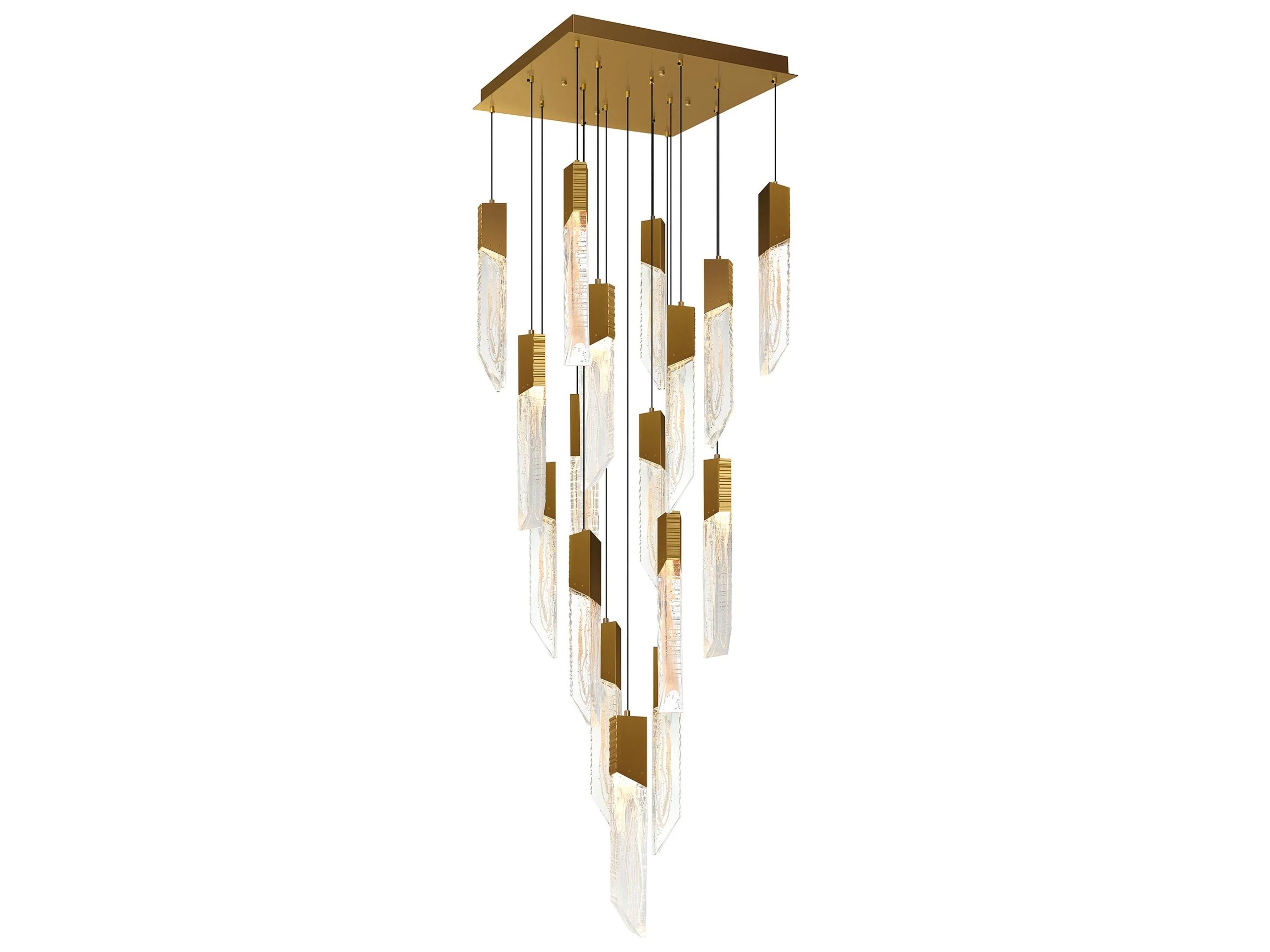 Petra Brass LED Tiered Pendant