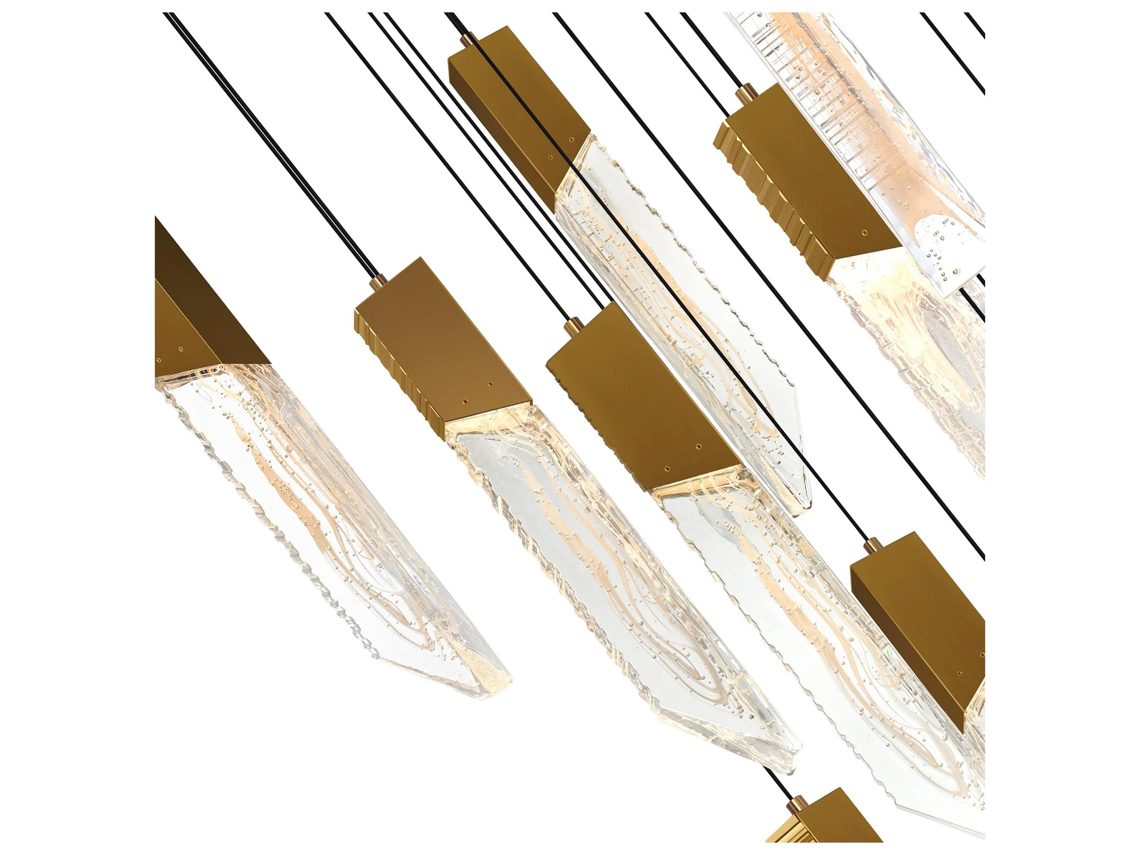 CWI Lighting Petra Brass LED Tiered Pendant