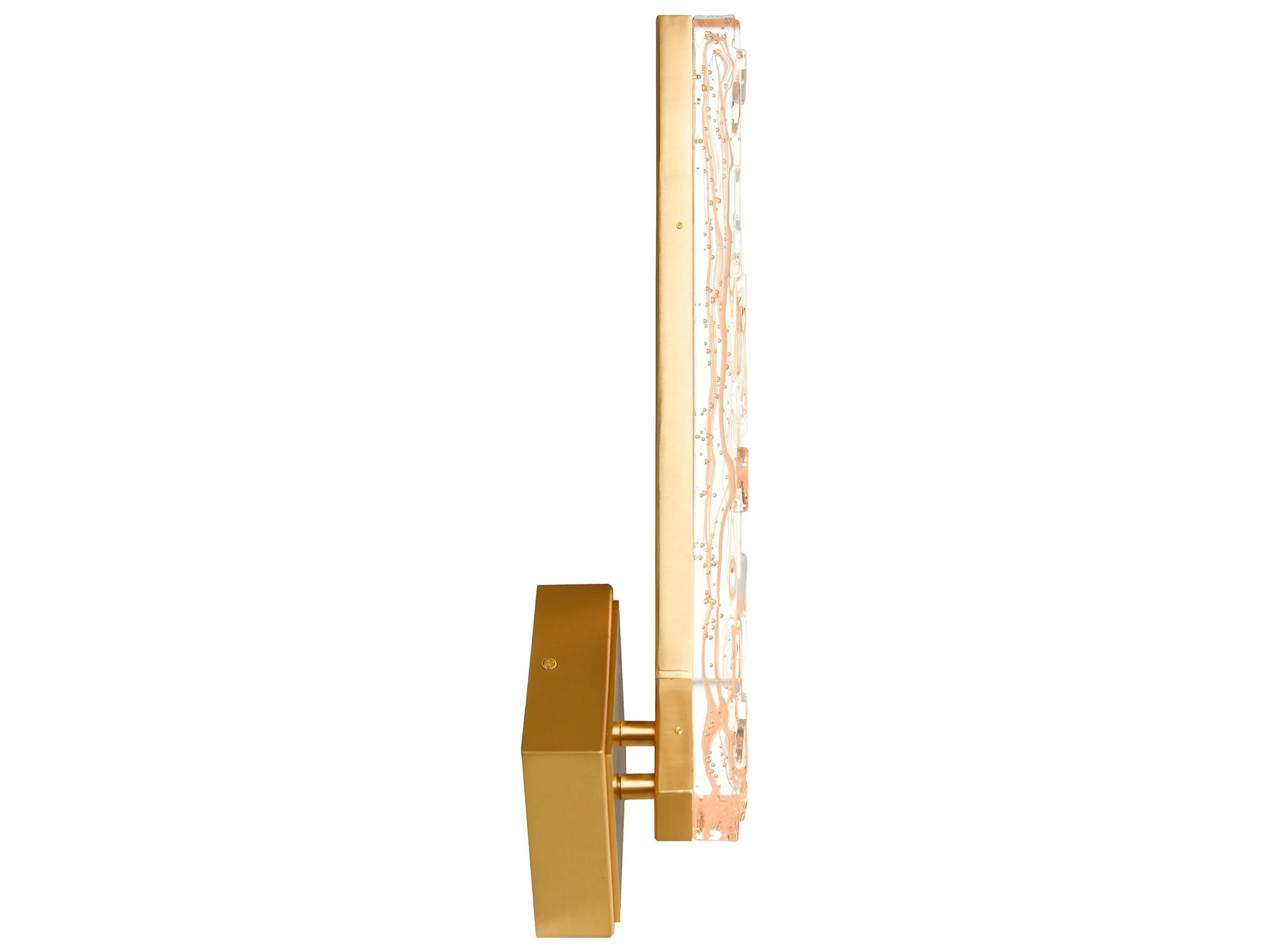 CWI Lighting Contour Brass Gold LED Wall Sconce