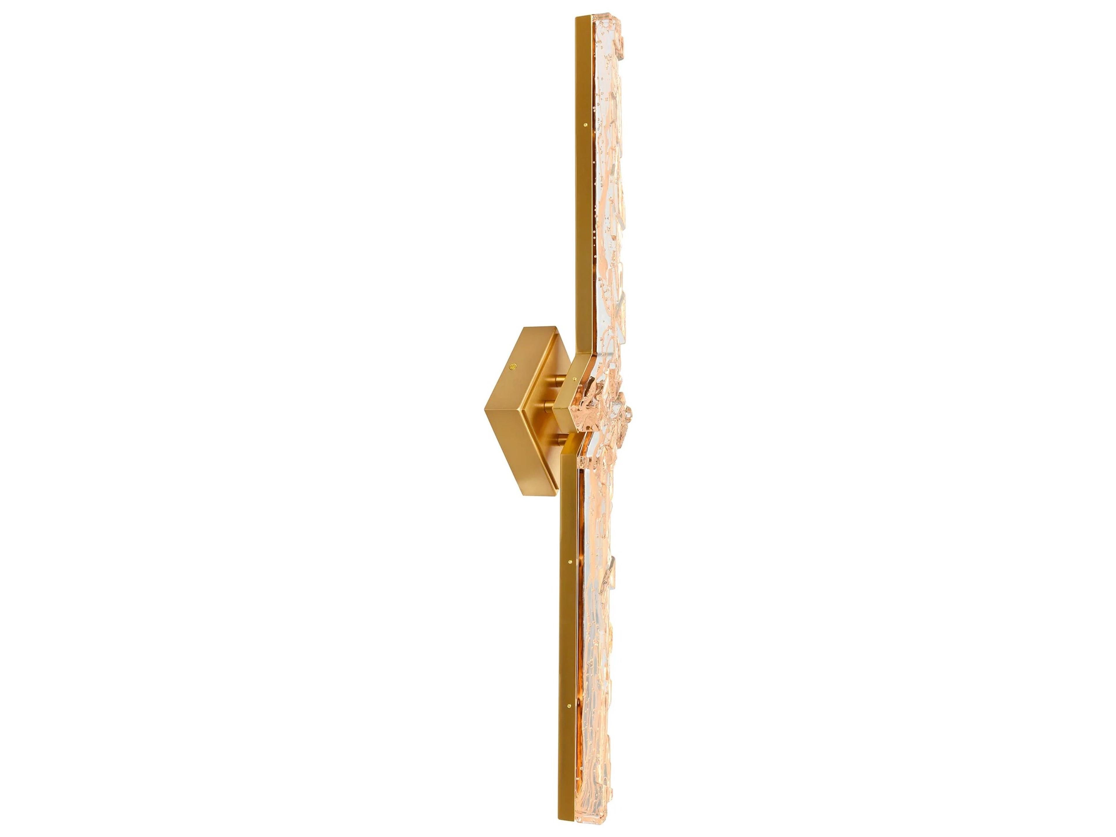 CWI Lighting Contour Brass Gold LED Vanity Light