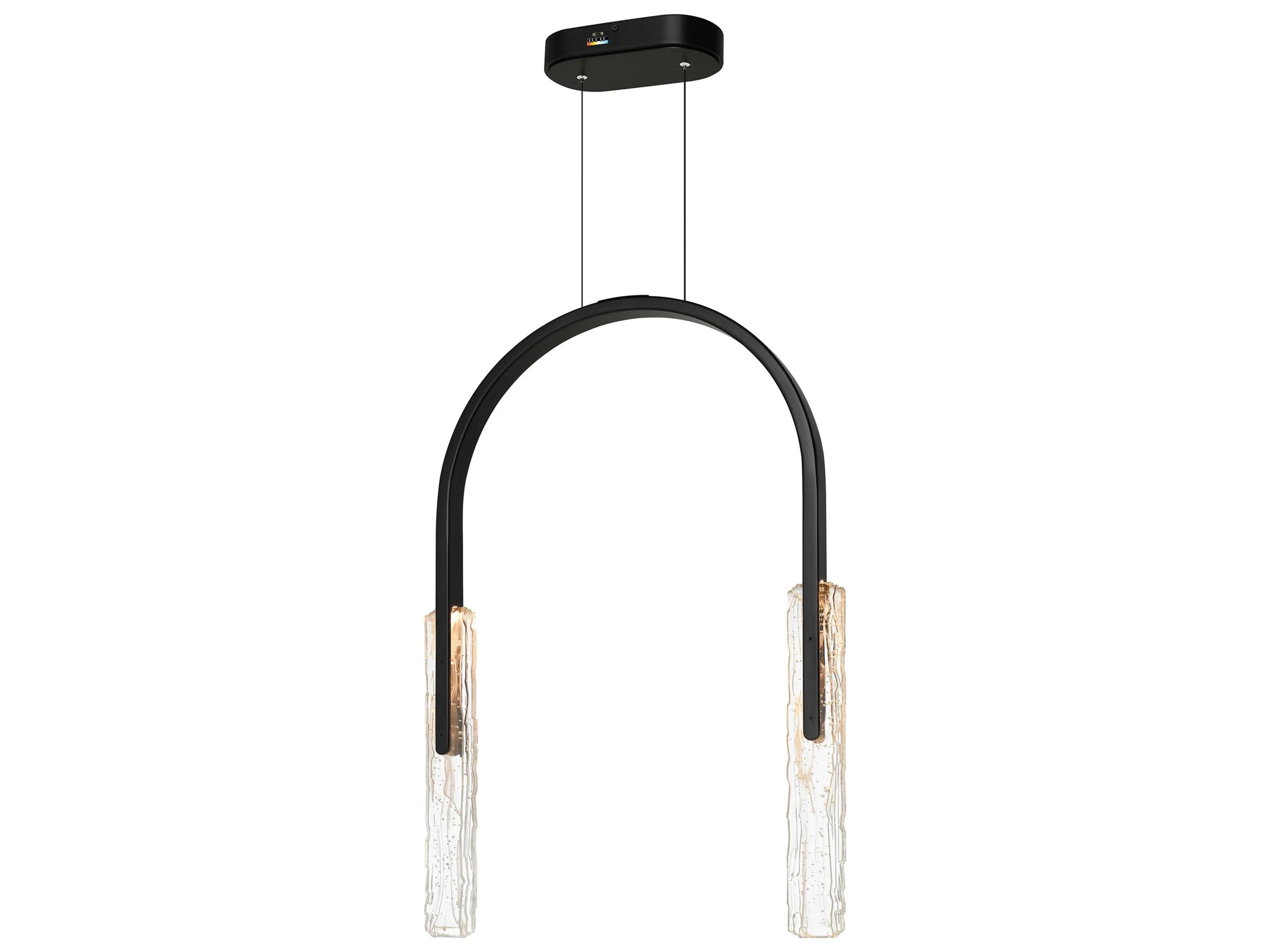 Curva Black LED Linear Chandelier