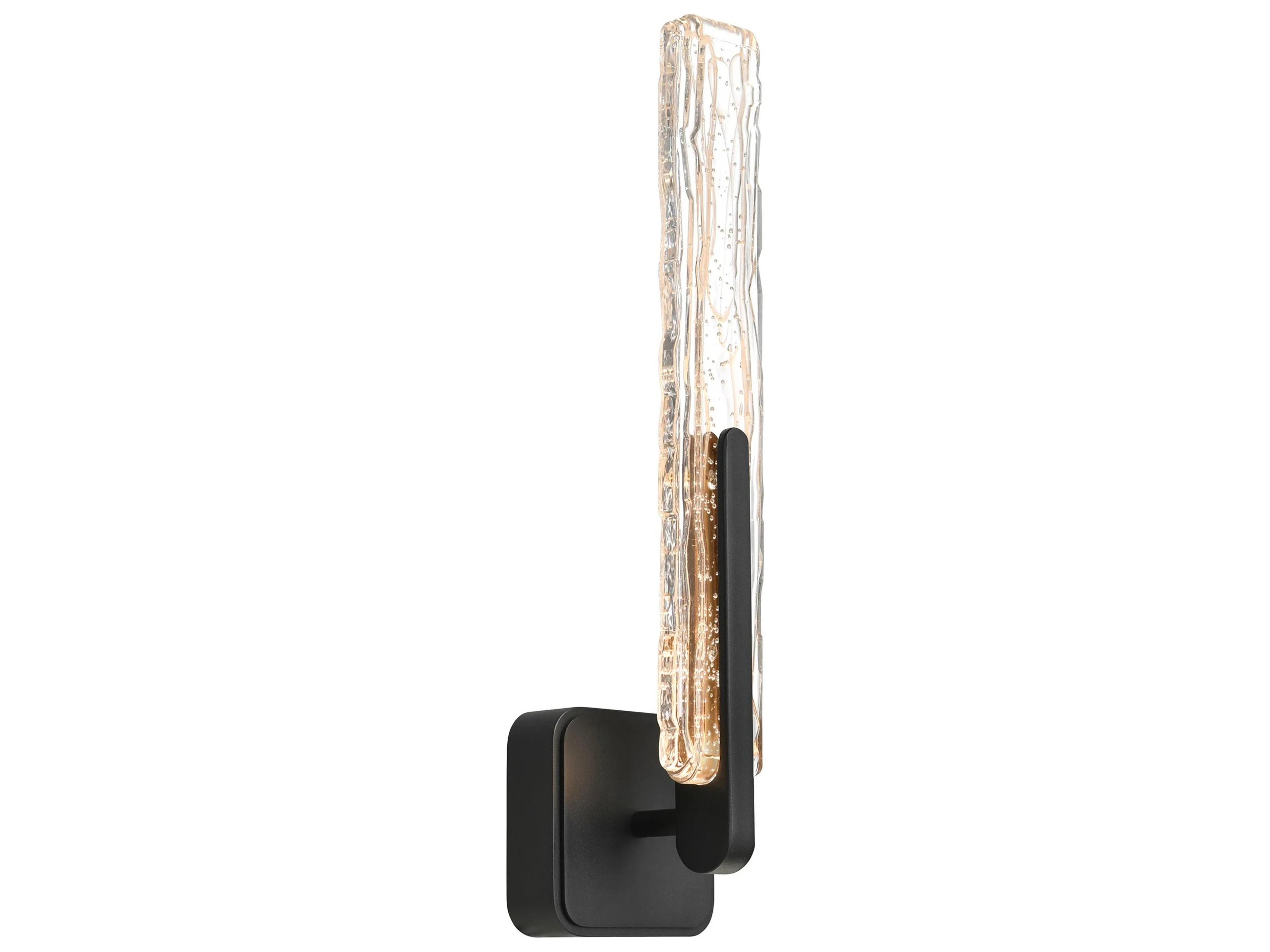 CWI Lighting Curva Sand Black LED Wall Sconce