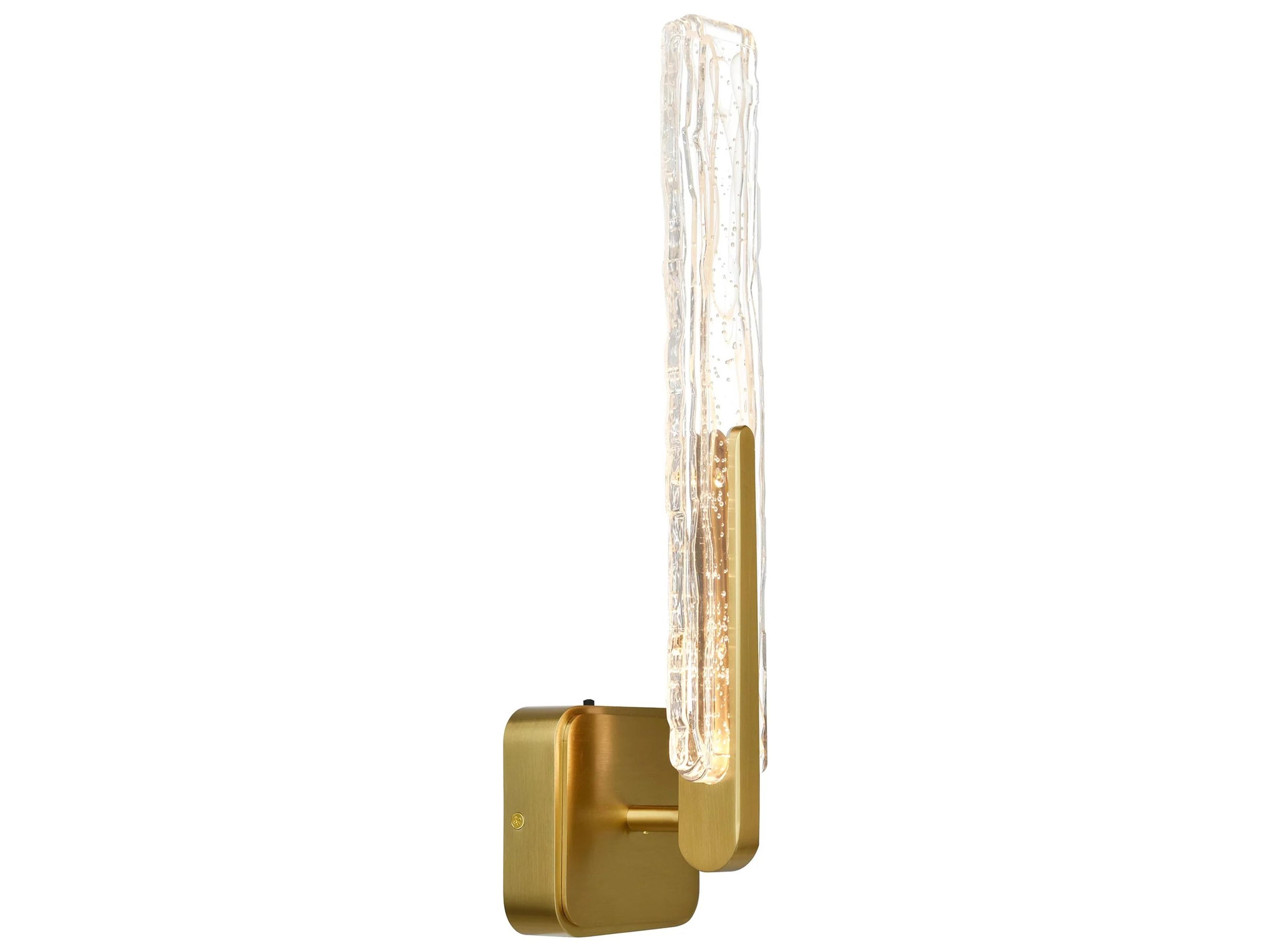 CWI Lighting Curva Brass Gold LED Wall Sconce