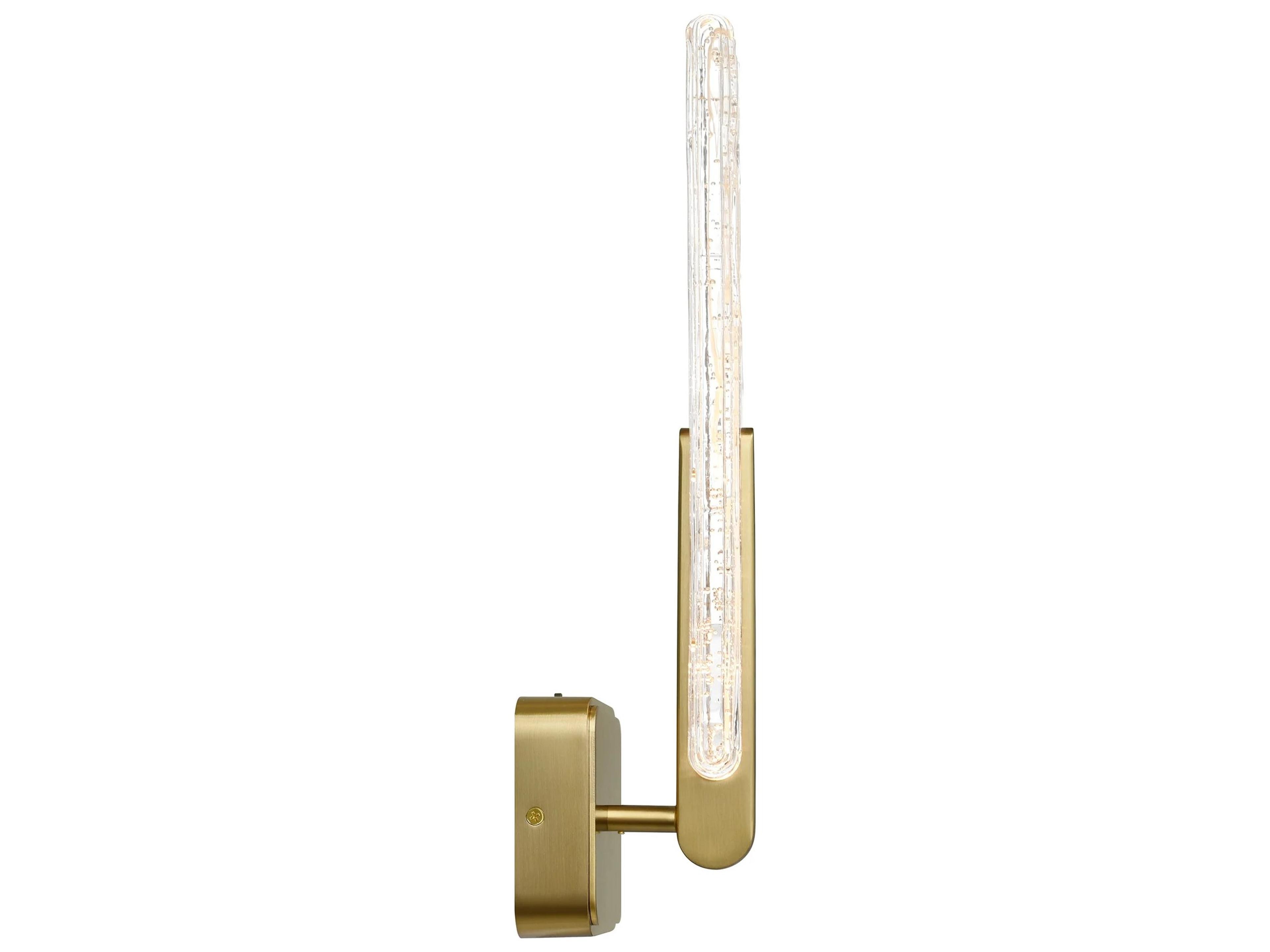 CWI Lighting Curva Brass Gold LED Wall Sconce