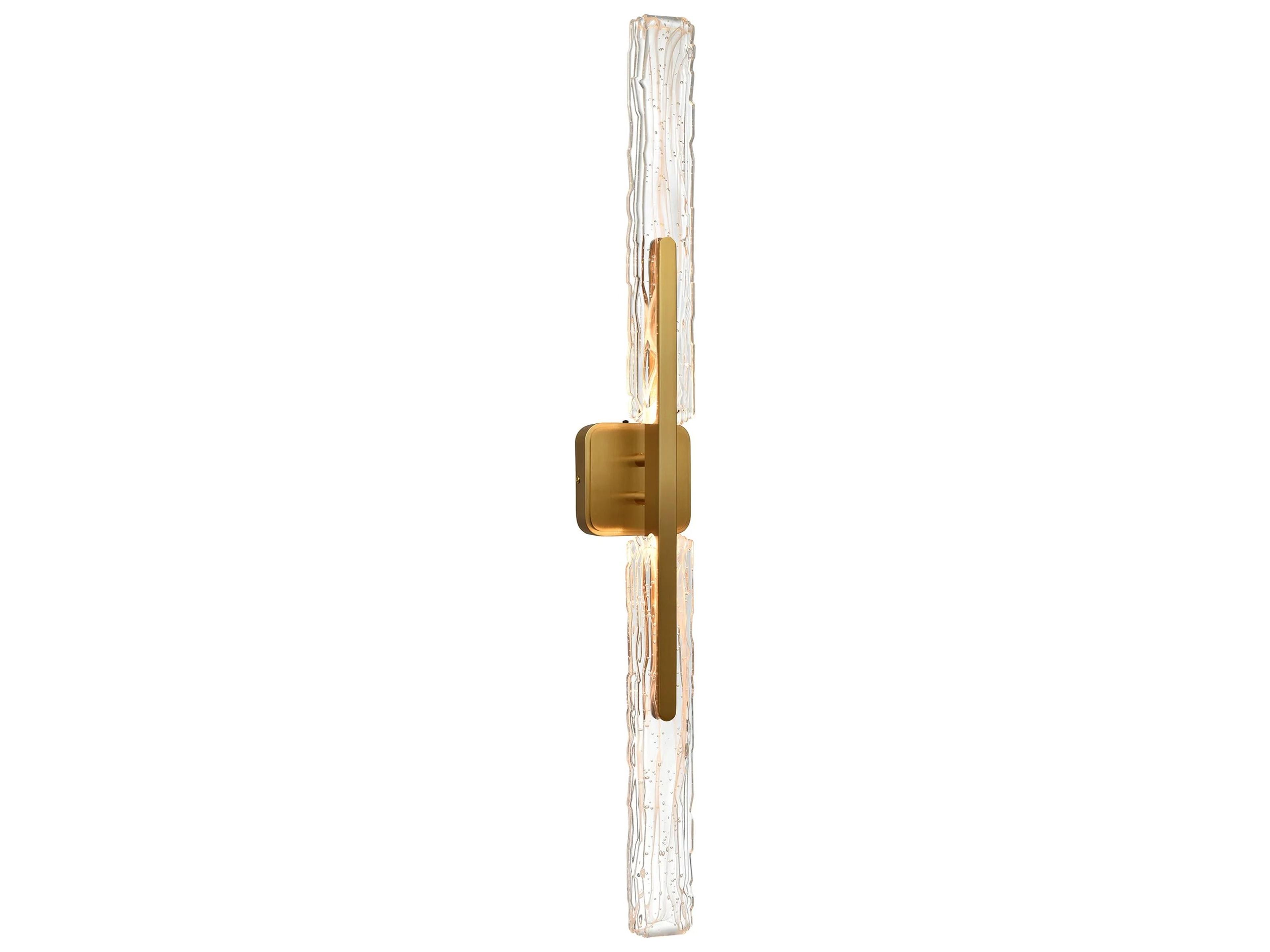 CWI Lighting Curva Brass Gold LED Vanity Light